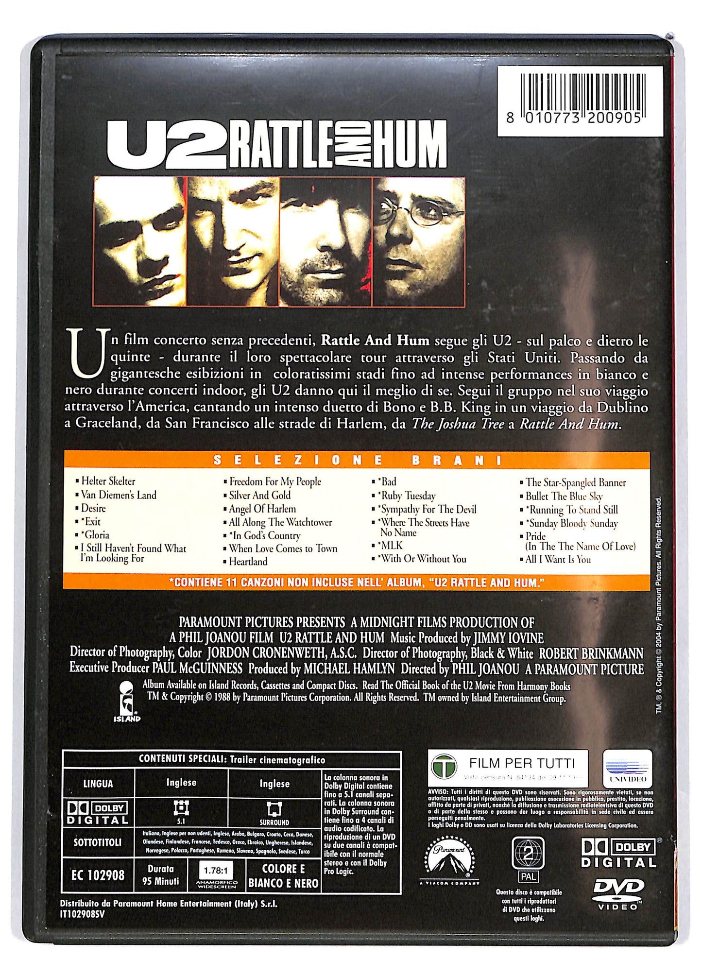 EBOND U2 - Rattle and Hum DVD D662419