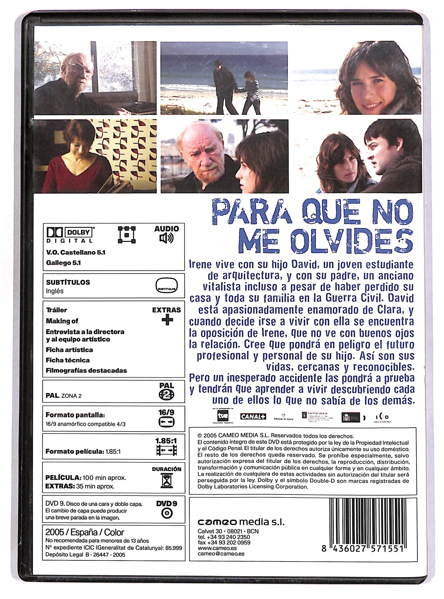 EBOND Para que no me olvides DVD D663227