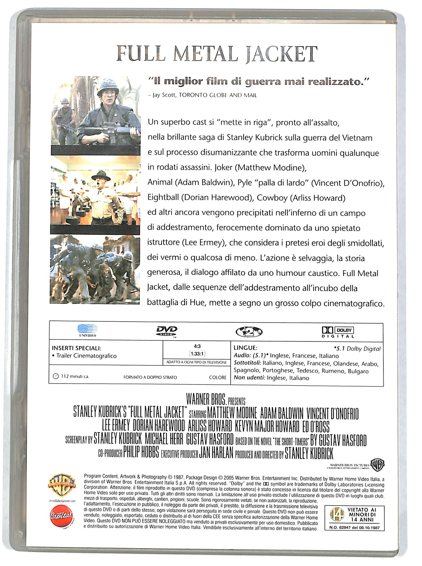 EBOND Full Metale Jacket EDITORIALE DVD D664042
