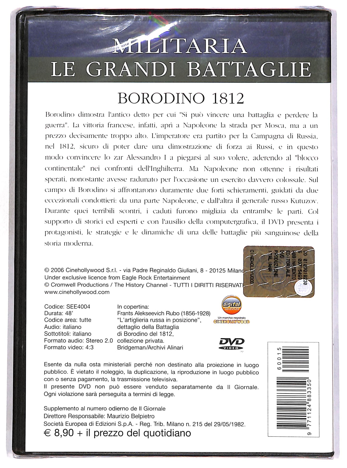 EBOND Militaria Vol.15 - Borodino 1812 EDITORIALE DVD D664559