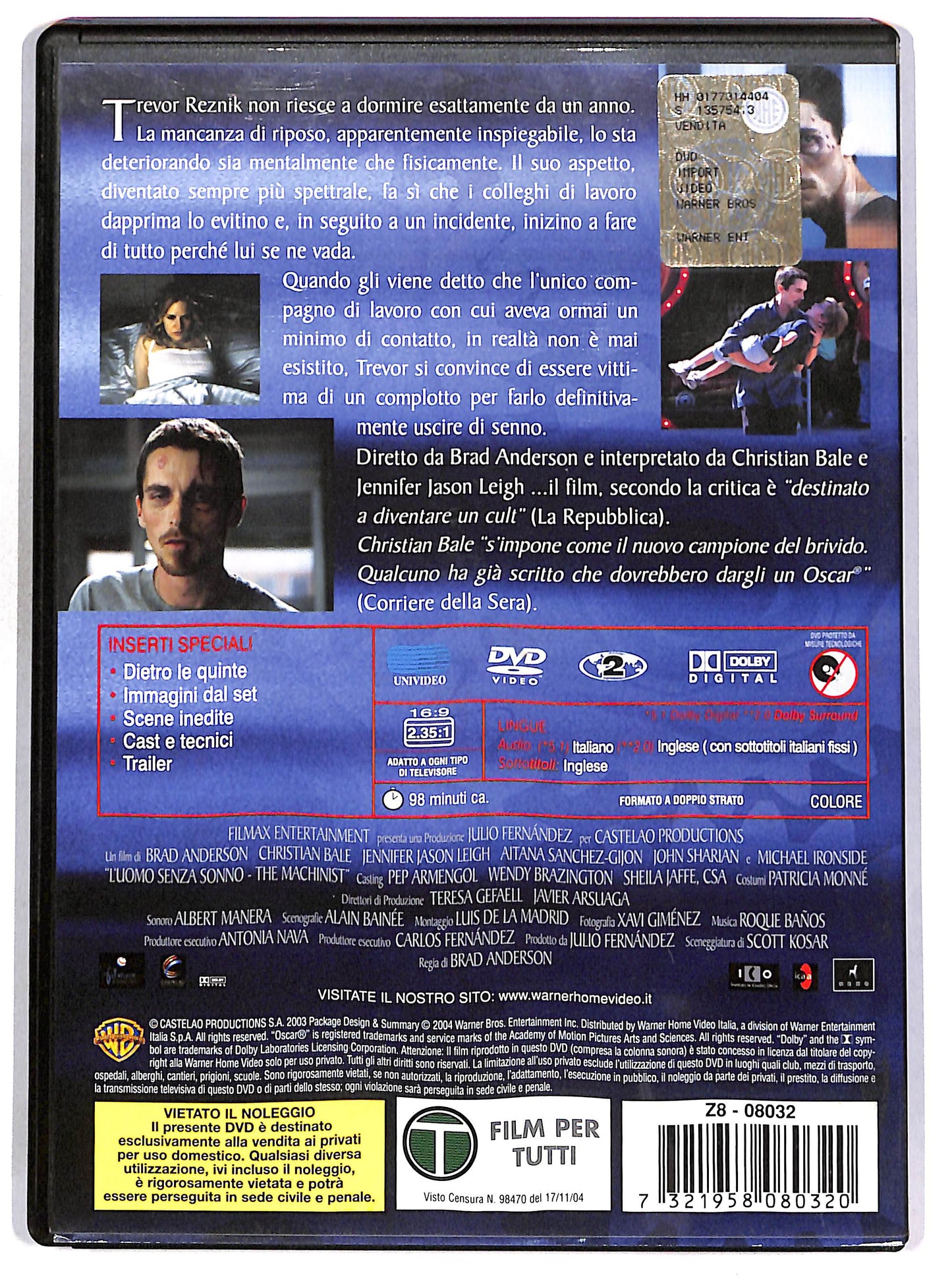 EBOND L'uomo senza sonno - The Machinist DVD D664754