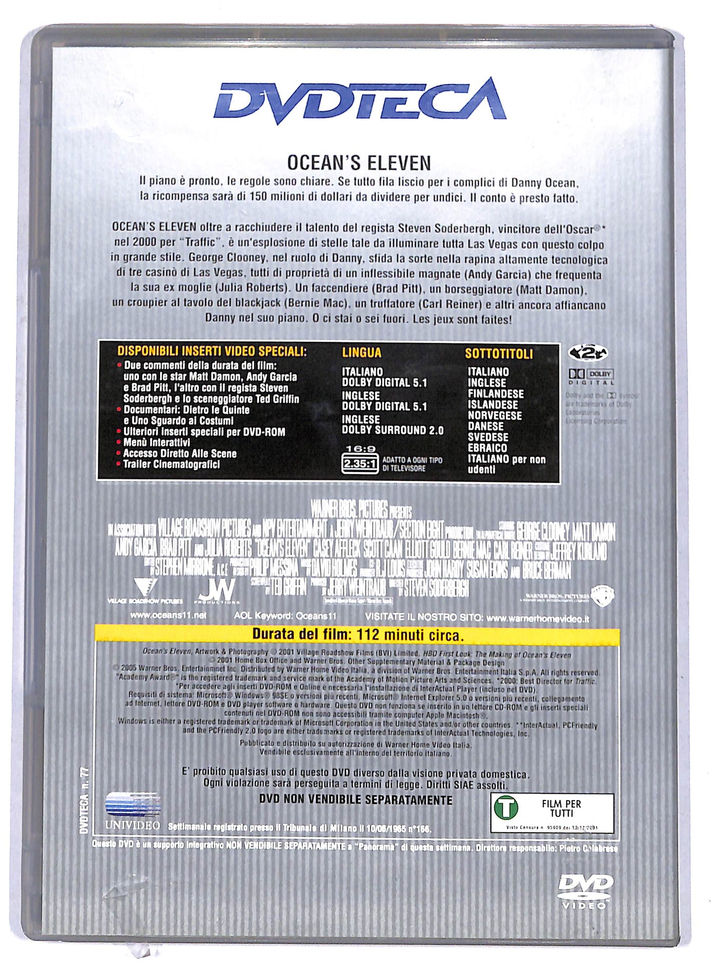EBOND Ocean's Eleven - Fate il vostro gioco EDITORIALE DVD D665145