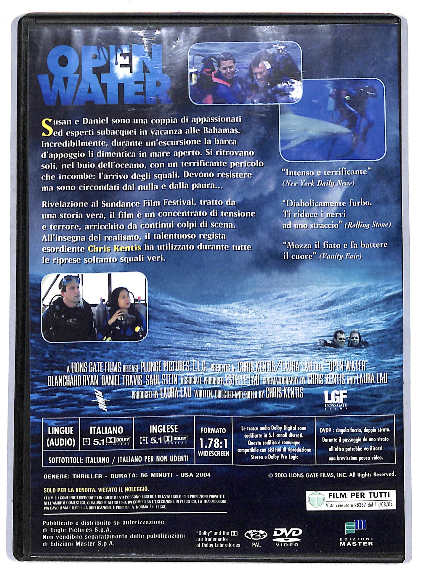 EBOND Open Water EDITORIALE DVD D665434