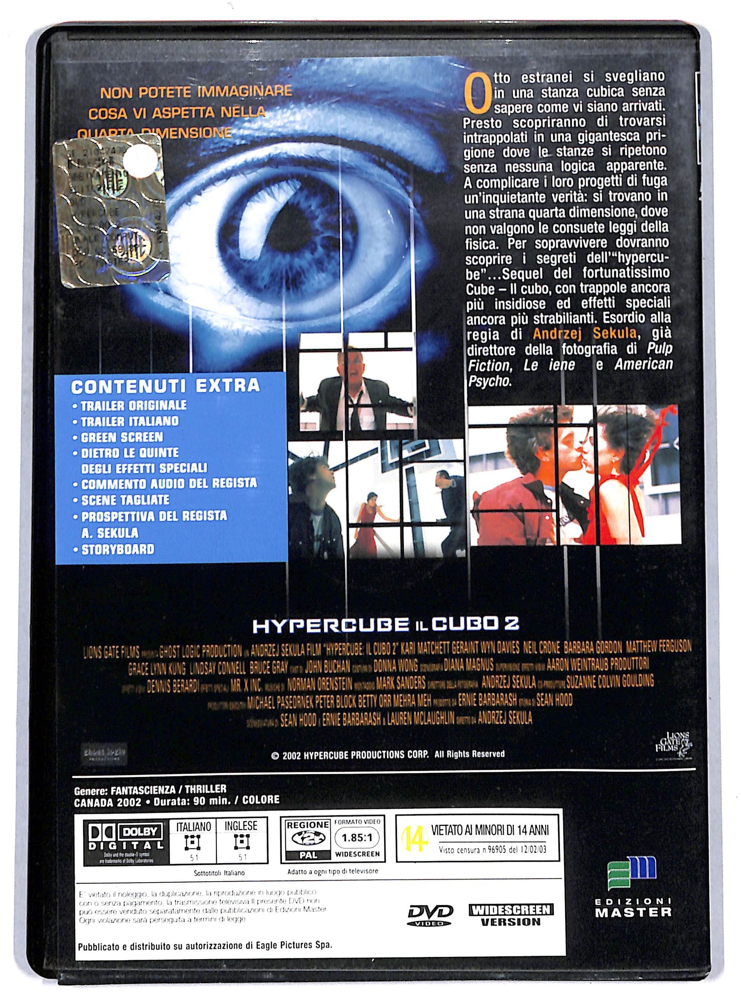 EBOND Il cubo 2 - Hypercube EDITORIALE DVD D665451