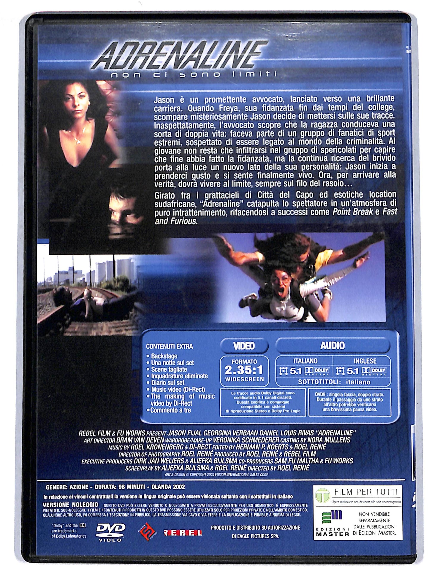 EBOND Adrenaline - Non ci sono limiti EDITORIALE DVD D665462
