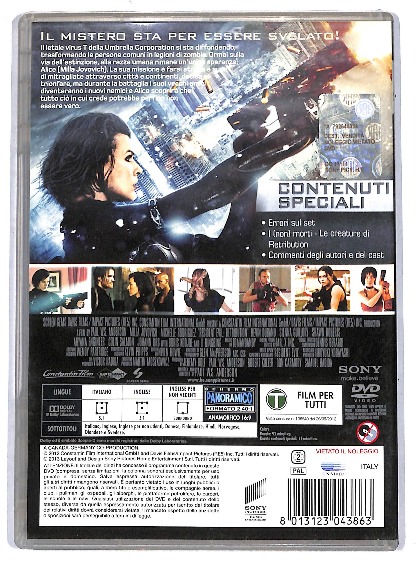 EBOND resident evil: retribution DVD D665826