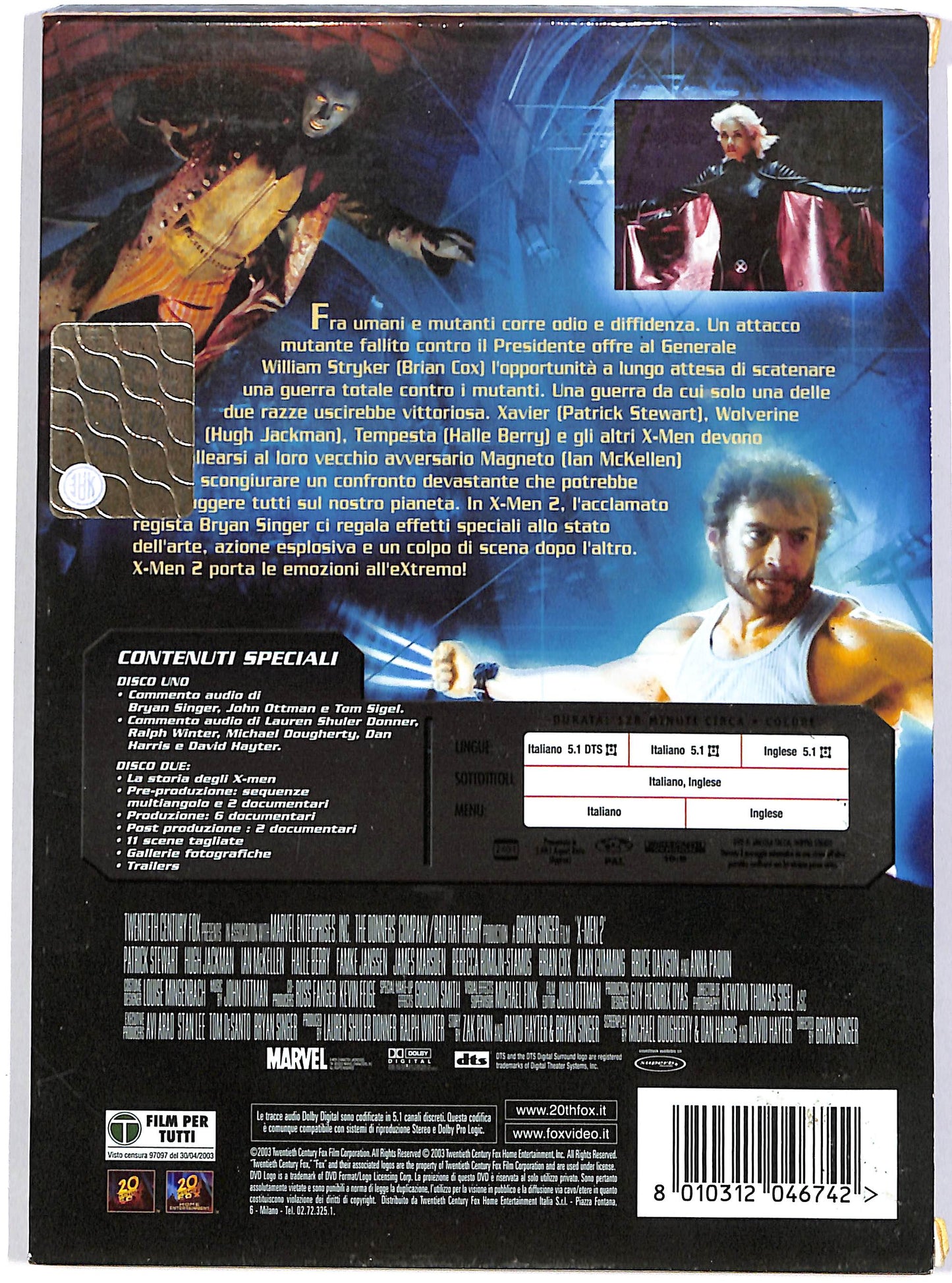 EBOND X-Men 2 (2 dischi) EDIZIONE SPECIALE SLIPCASE DVD D666137