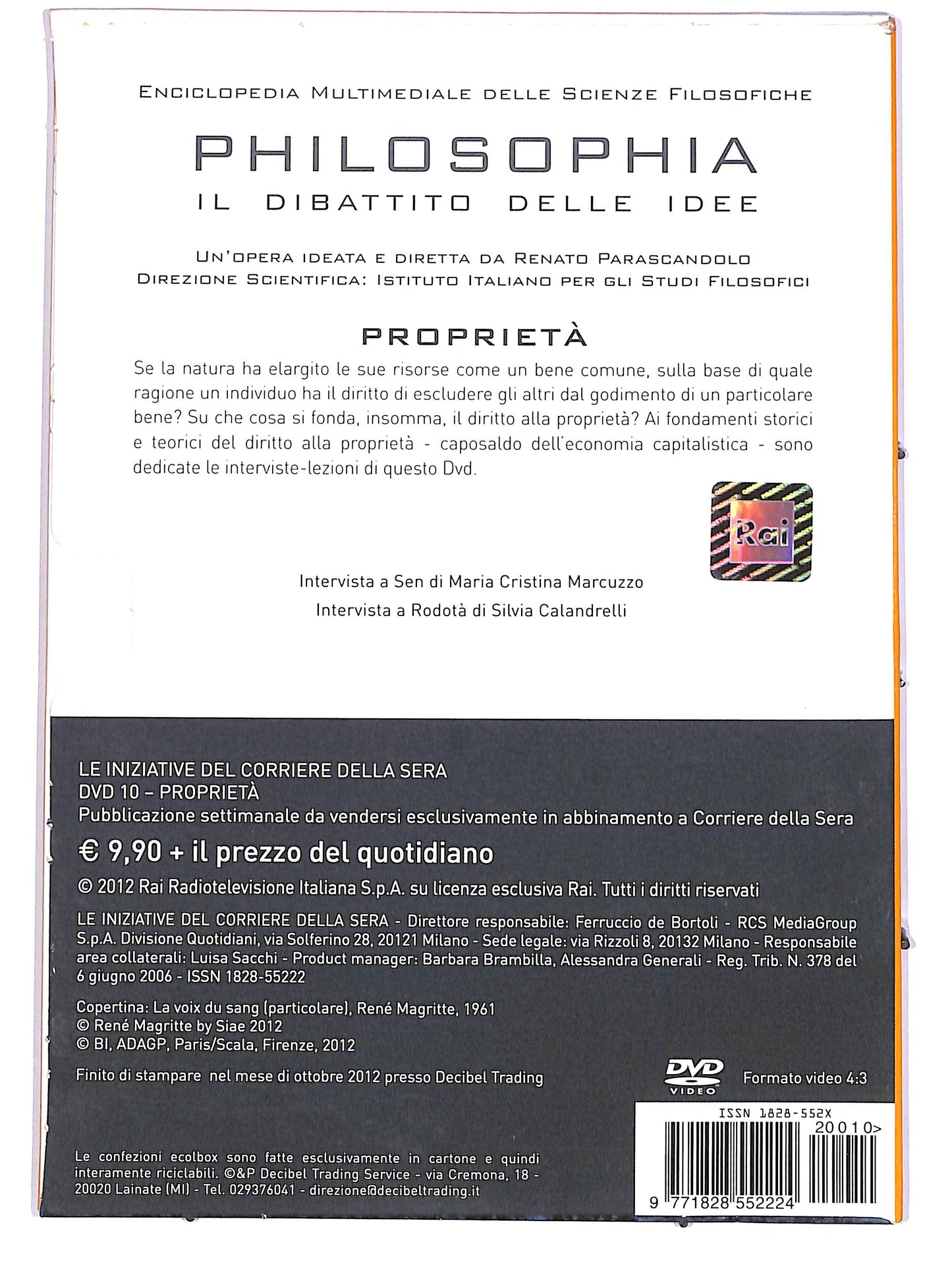 EBOND Philosophia Vol.10 - Proprieta EDITORIALE DIGIPACK DVD D666304