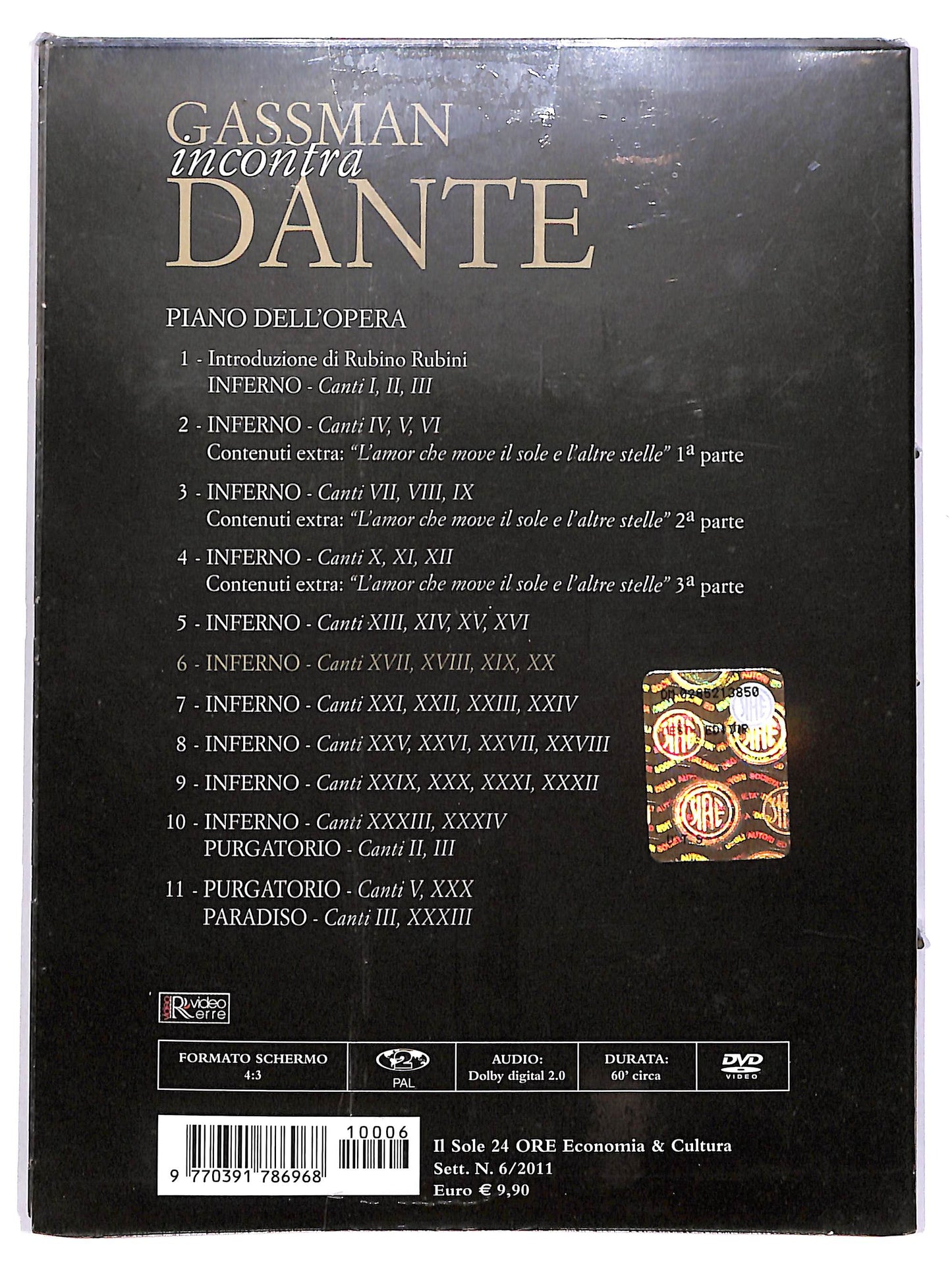 EBOND Gassman incontra Dante Vol.6 EDITORIALE DIGIPACK DVD D666329