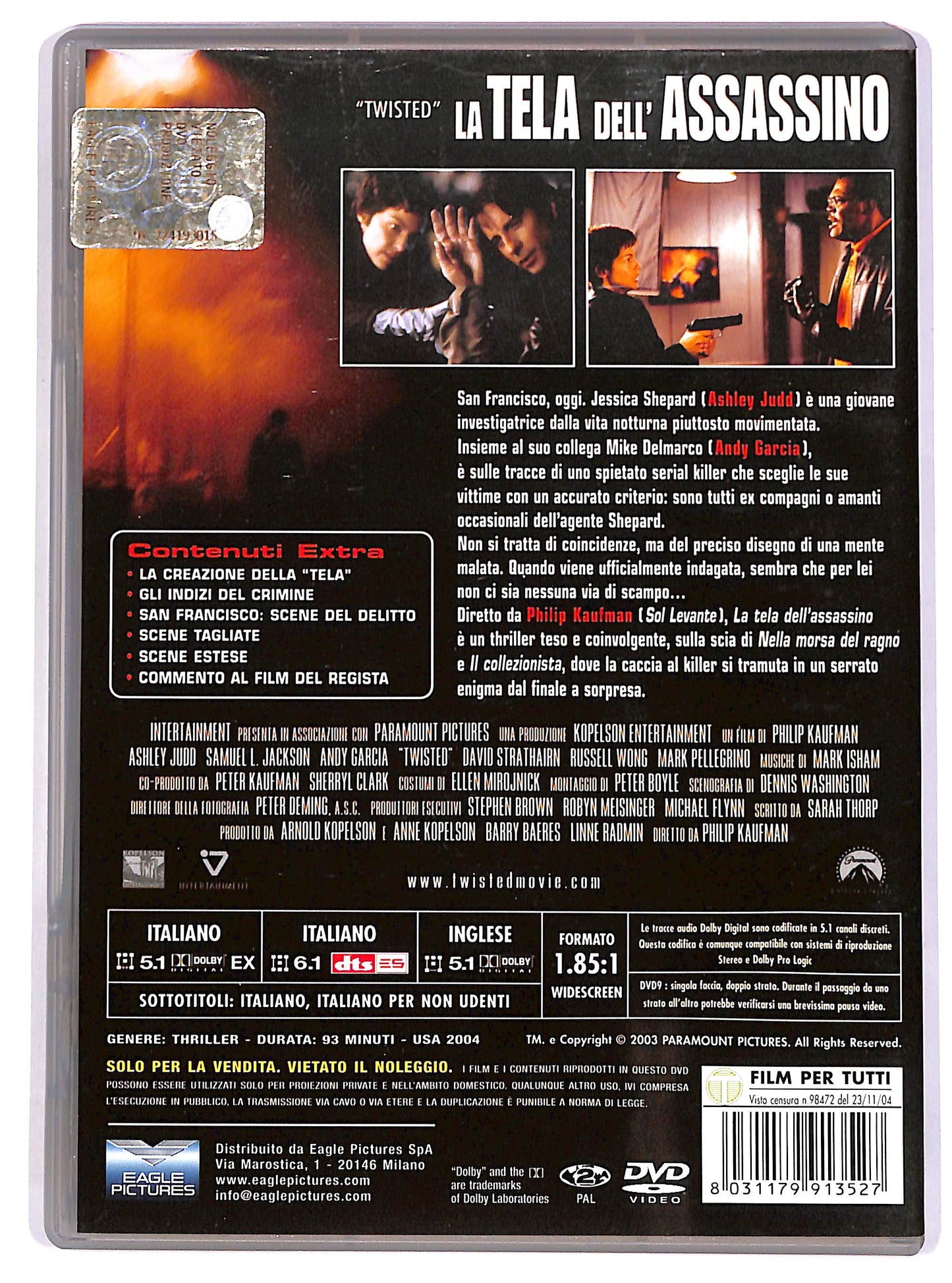 EBOND La tela dell'assassino DVD D666347