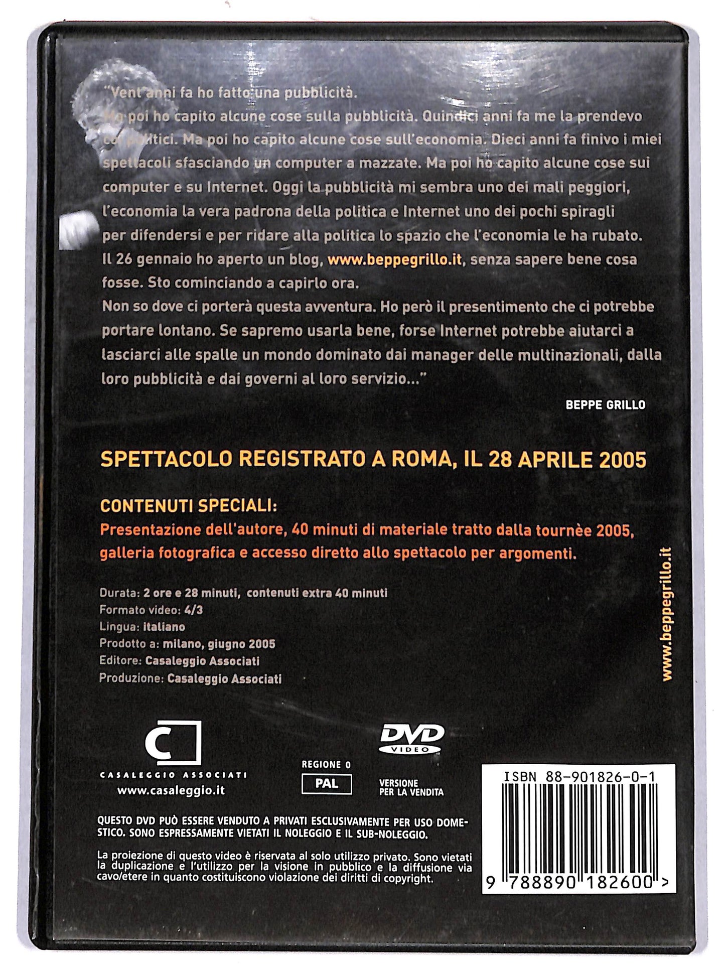 EBOND beppegrillo.it DVD D667008
