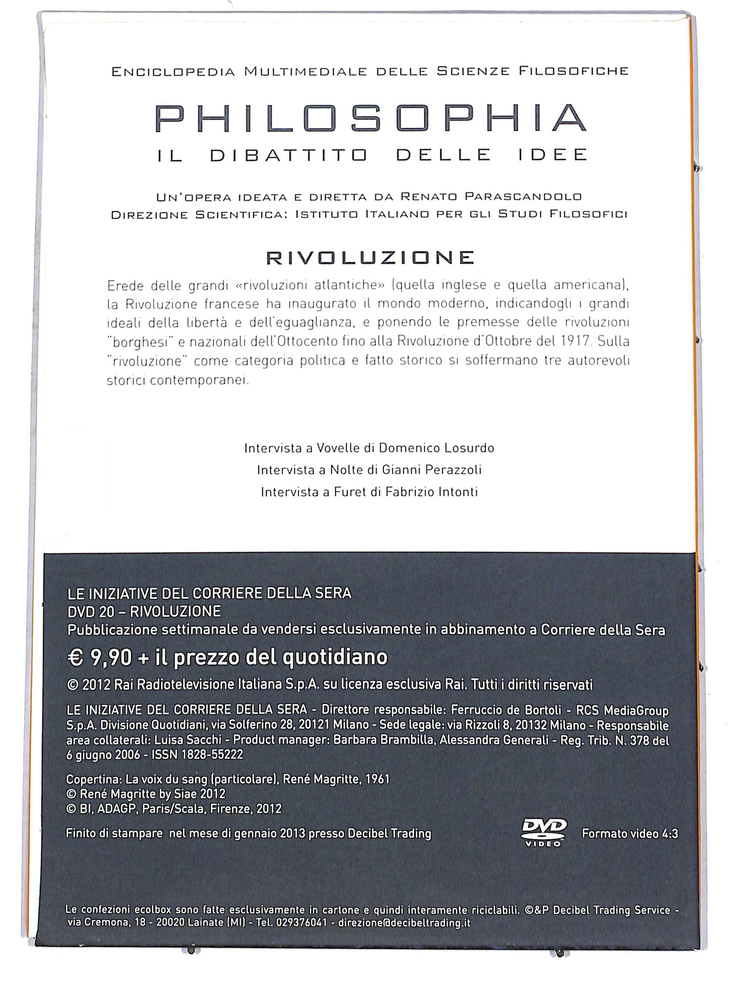 EBOND philosophia - Il Dibattito delle Idee - n 20 EDITORIALE DVD D667133