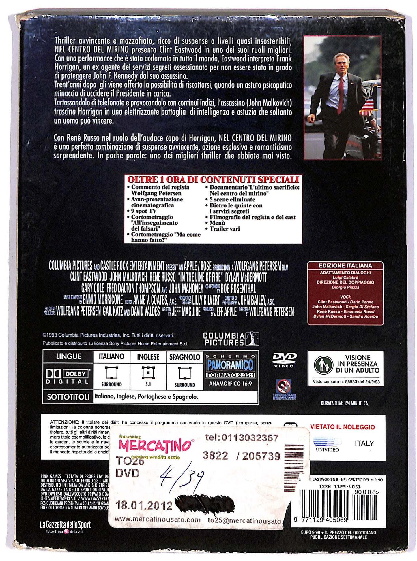 EBOND Nel centro del mirino COLLECTOR'S EDITION SLIPCASE EDITORIALE DVD D667359