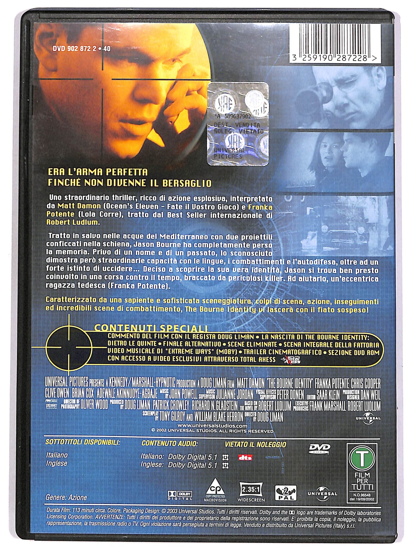 EBOND The Bourne Identity DVD D667552