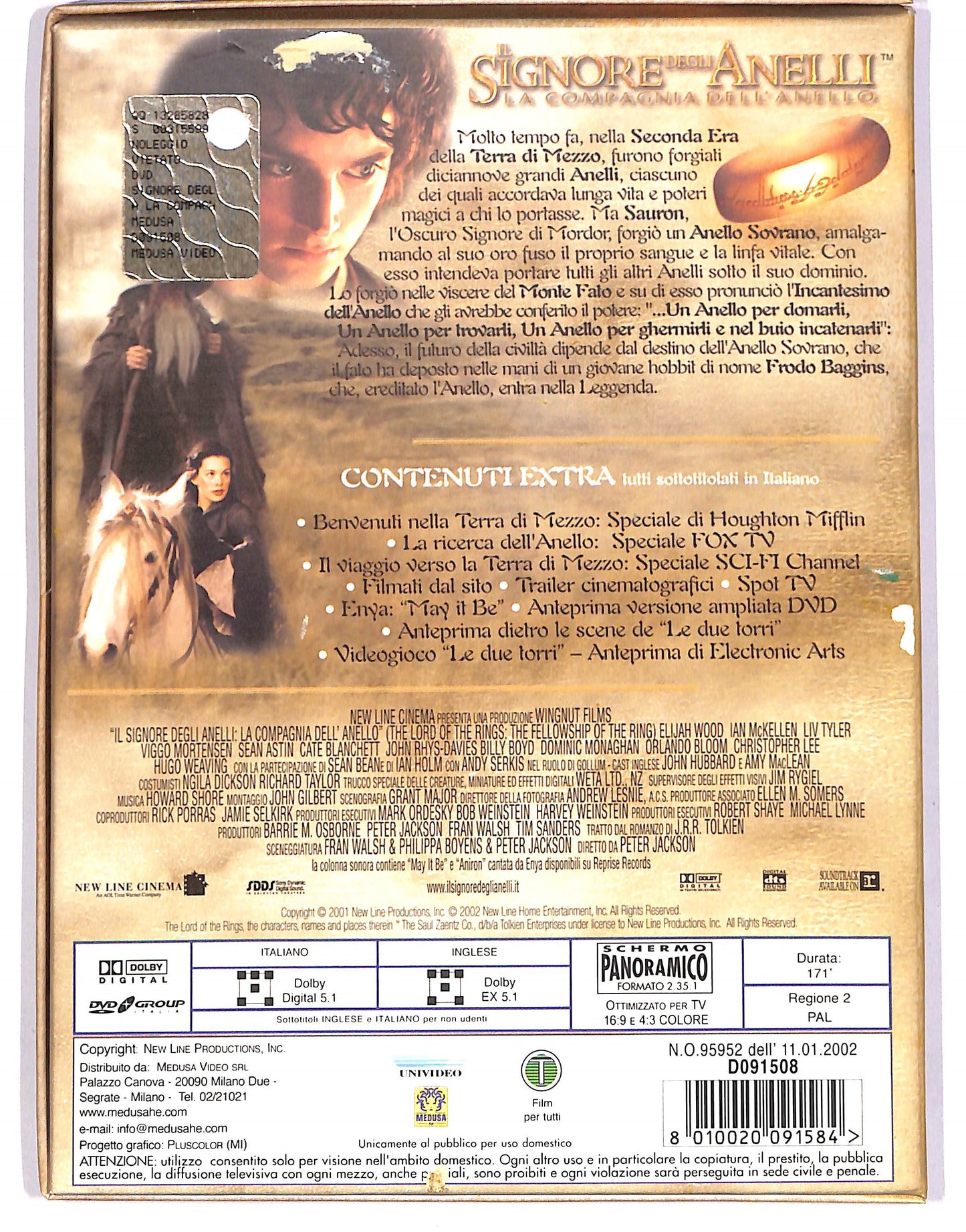 EBOND Il signore degli anelli - La compagnia dell'anello DIGIPACK DVD D667603