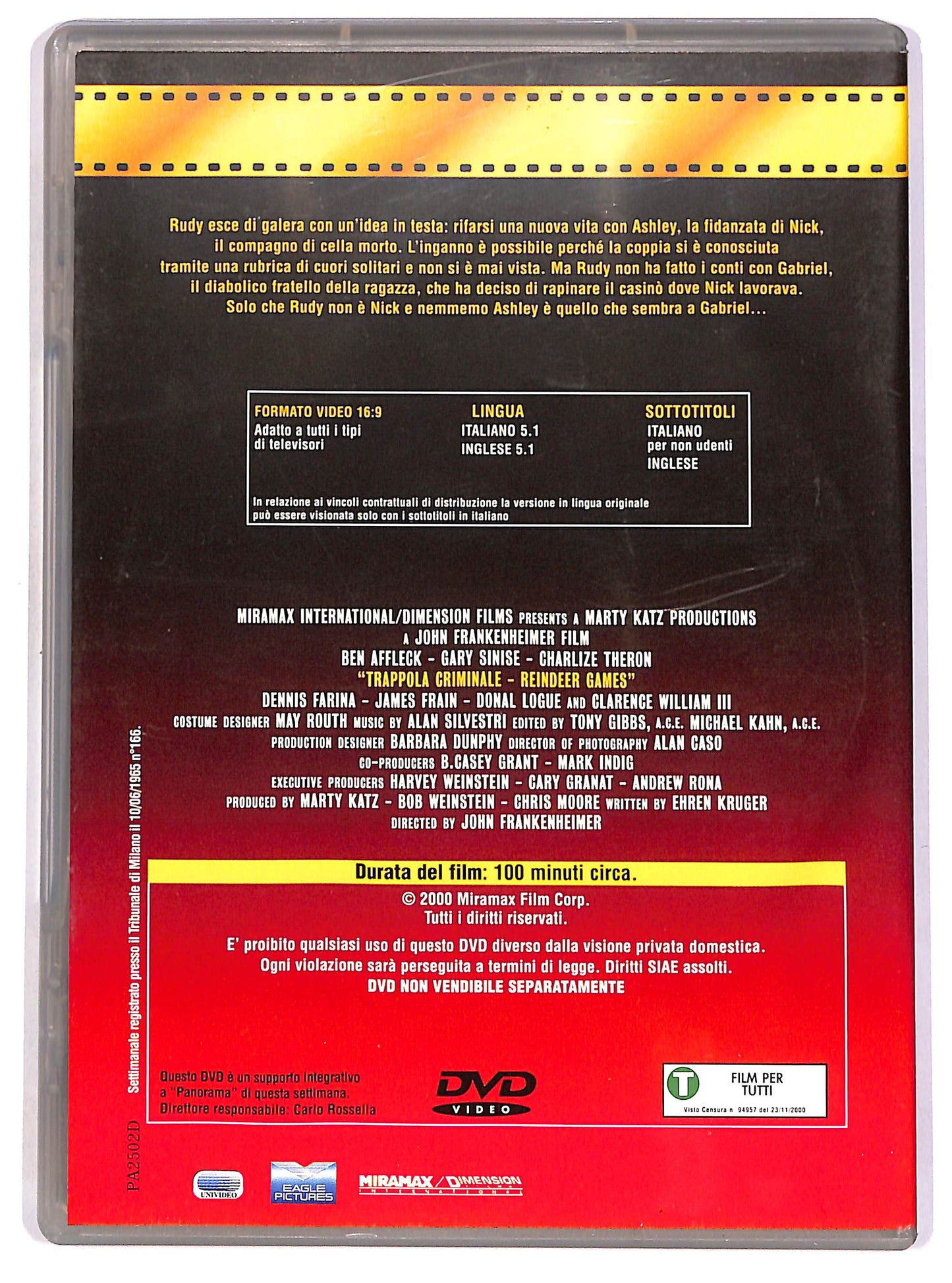 EBOND Trappola criminale EDITORIALE DVD D667635