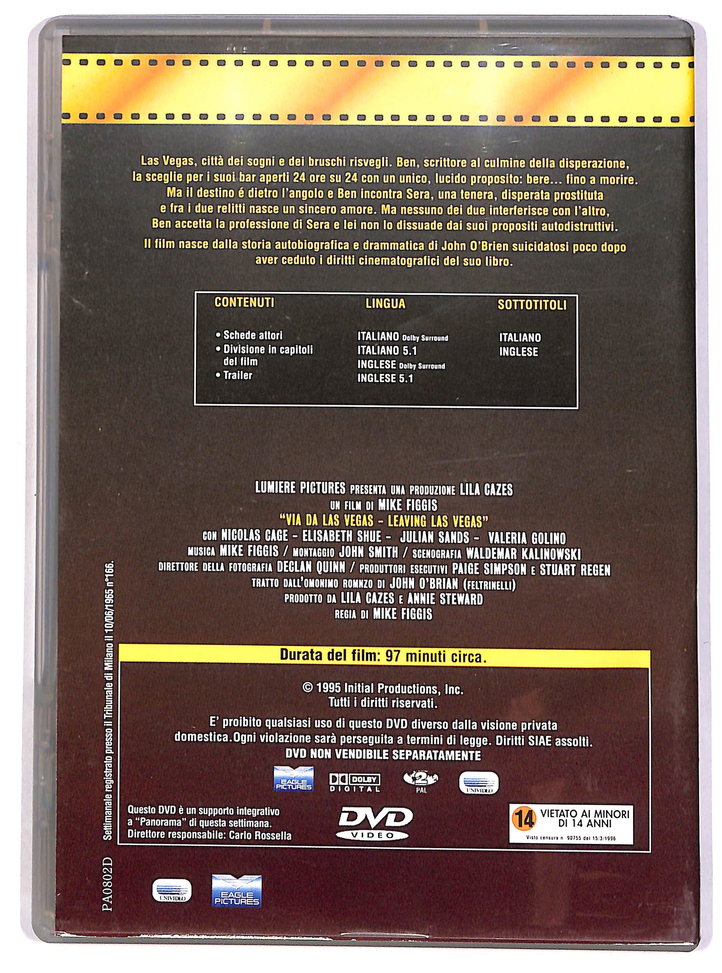 EBOND Via da Las Vegas EDITORIALE DVD D667638