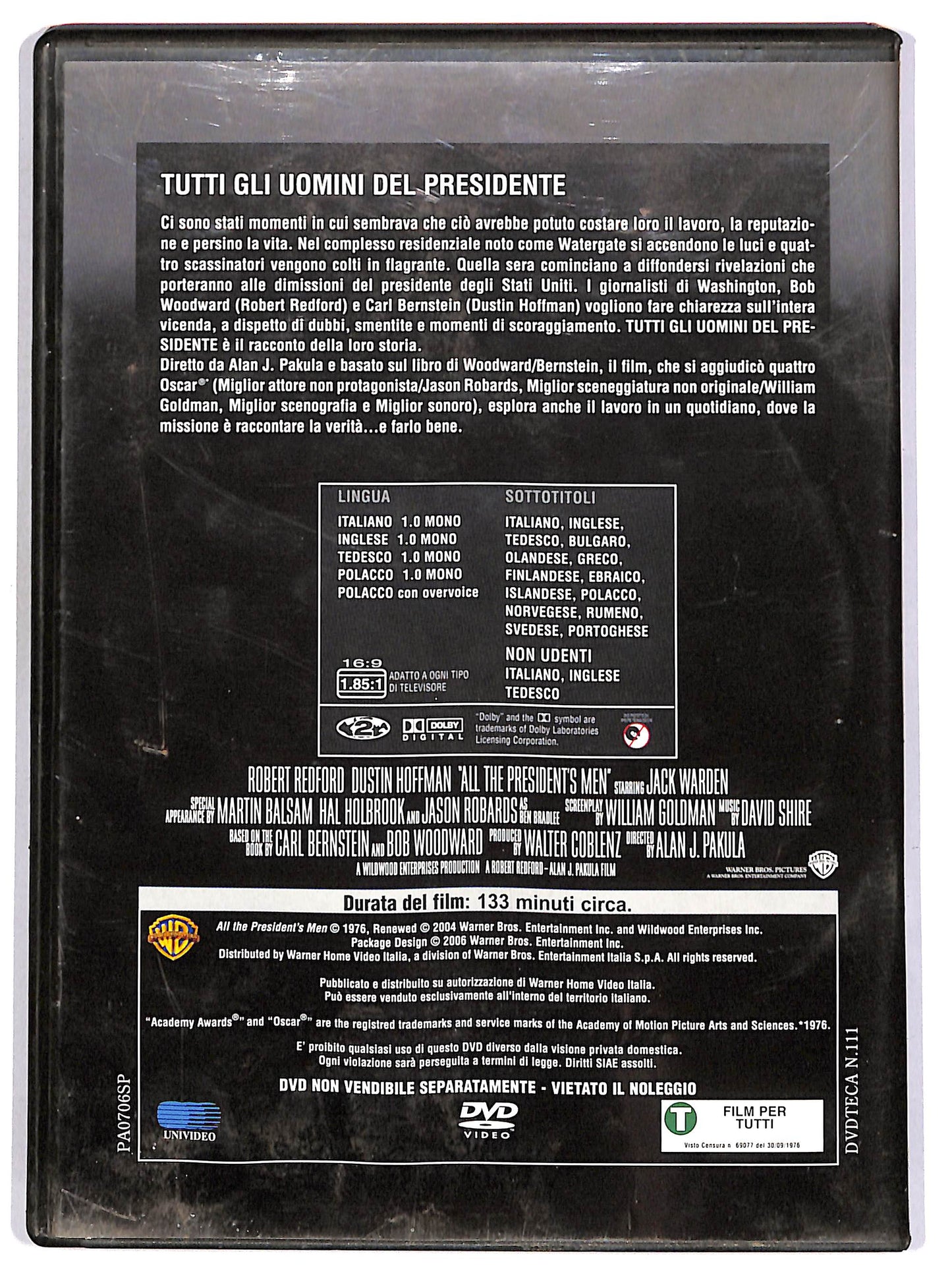 EBOND Tutti gli uomini del presidente EDITORIALE DVD D667661