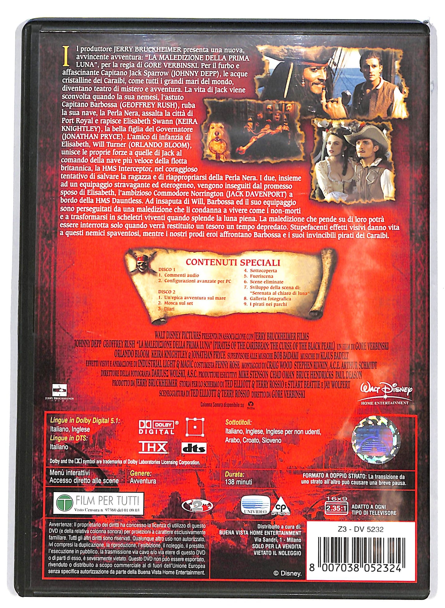 EBOND Pirati dei Caraibi La maledizione della prima luna (2 dischi) DVD D667735