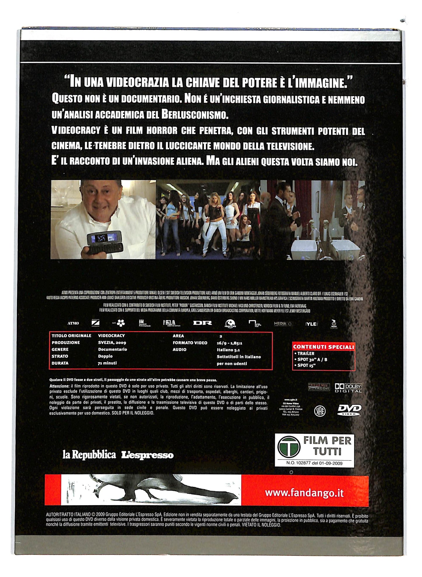 EBOND Videocracy - basta apparire EDITORIALE DVD D668014