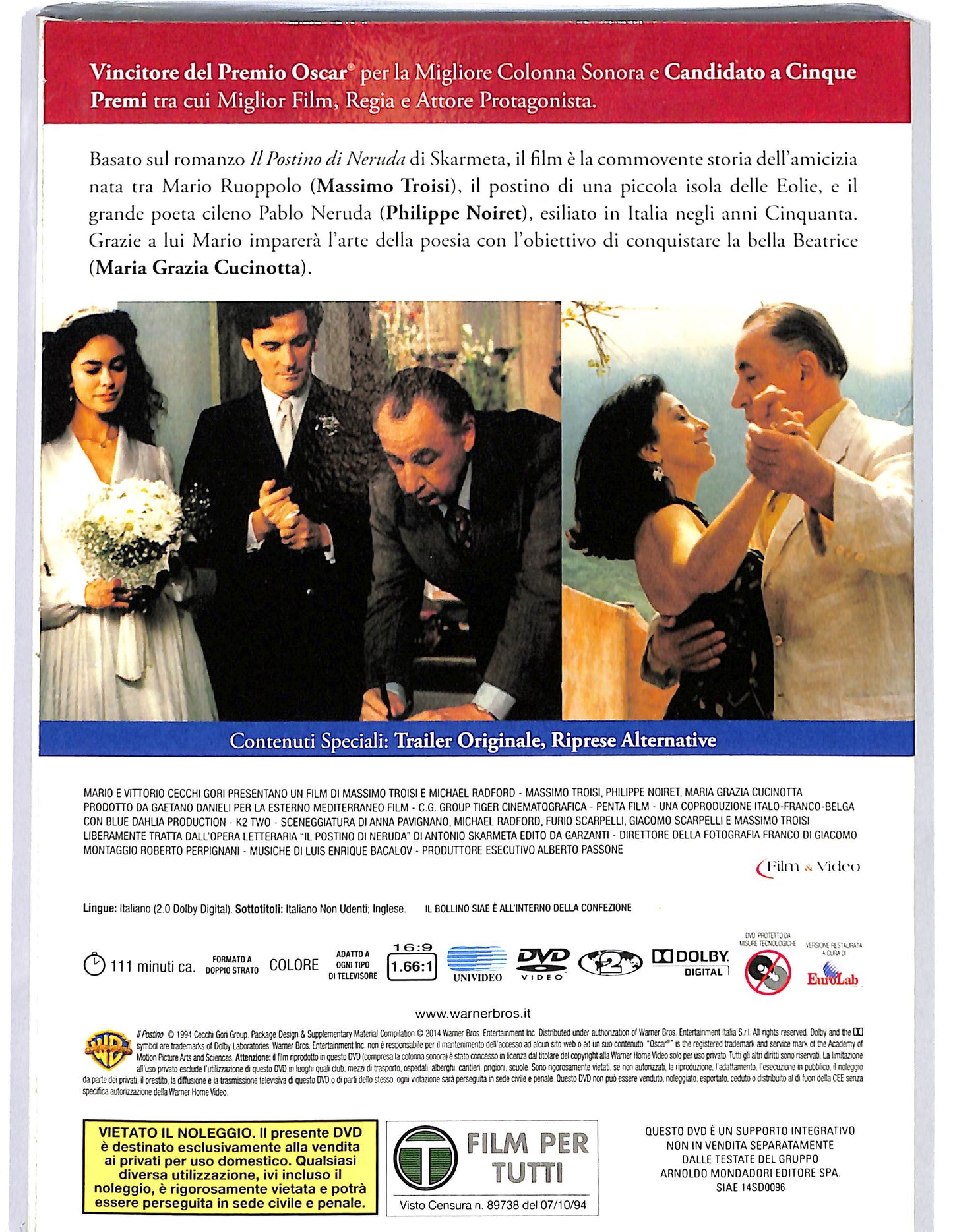 EBOND Il postino slipcase EDITORIALE DVD D668524