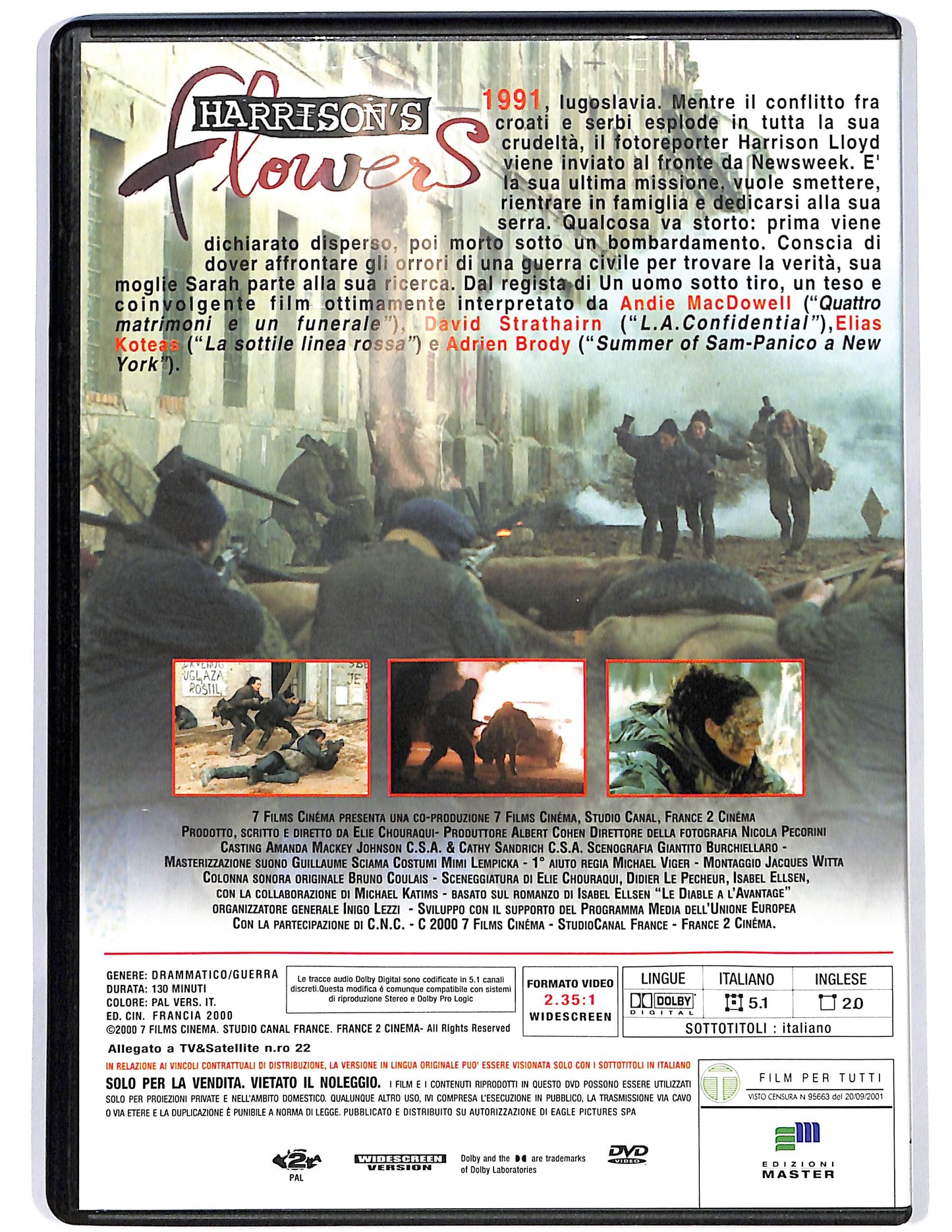 EBOND Harrison's Flowers EDITORIALE DVD D668533