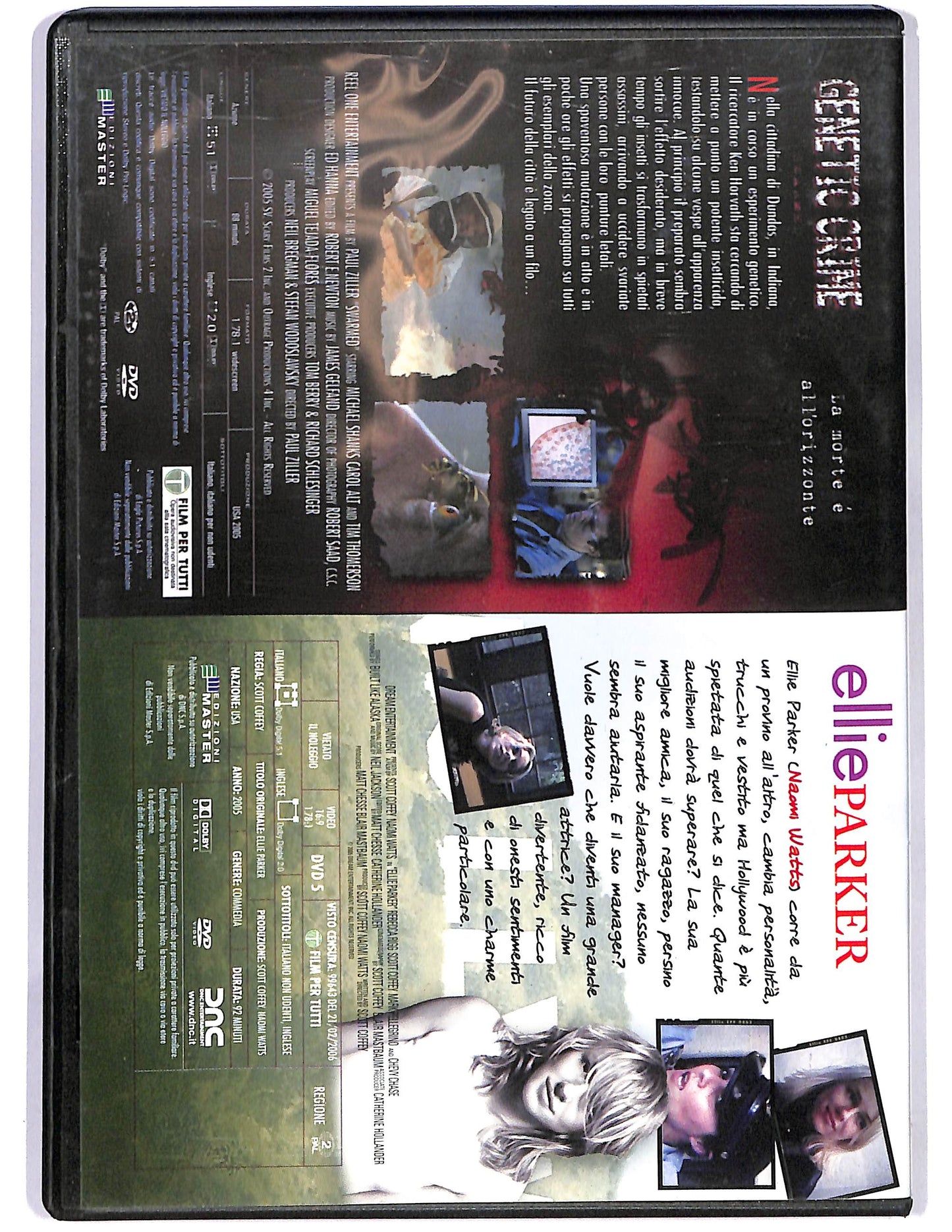 EBOND Ellie Parker + Genetic Crime EDITORIALE DVD D668707