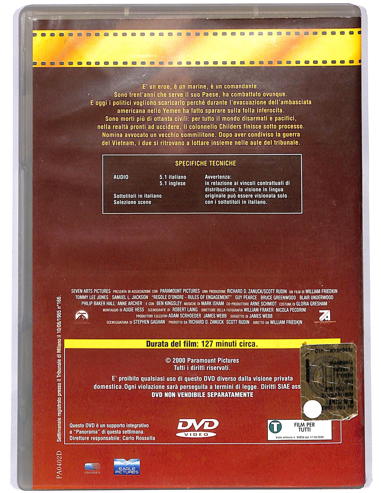 EBOND Regole d'onore EDITORIALE DVD D668761