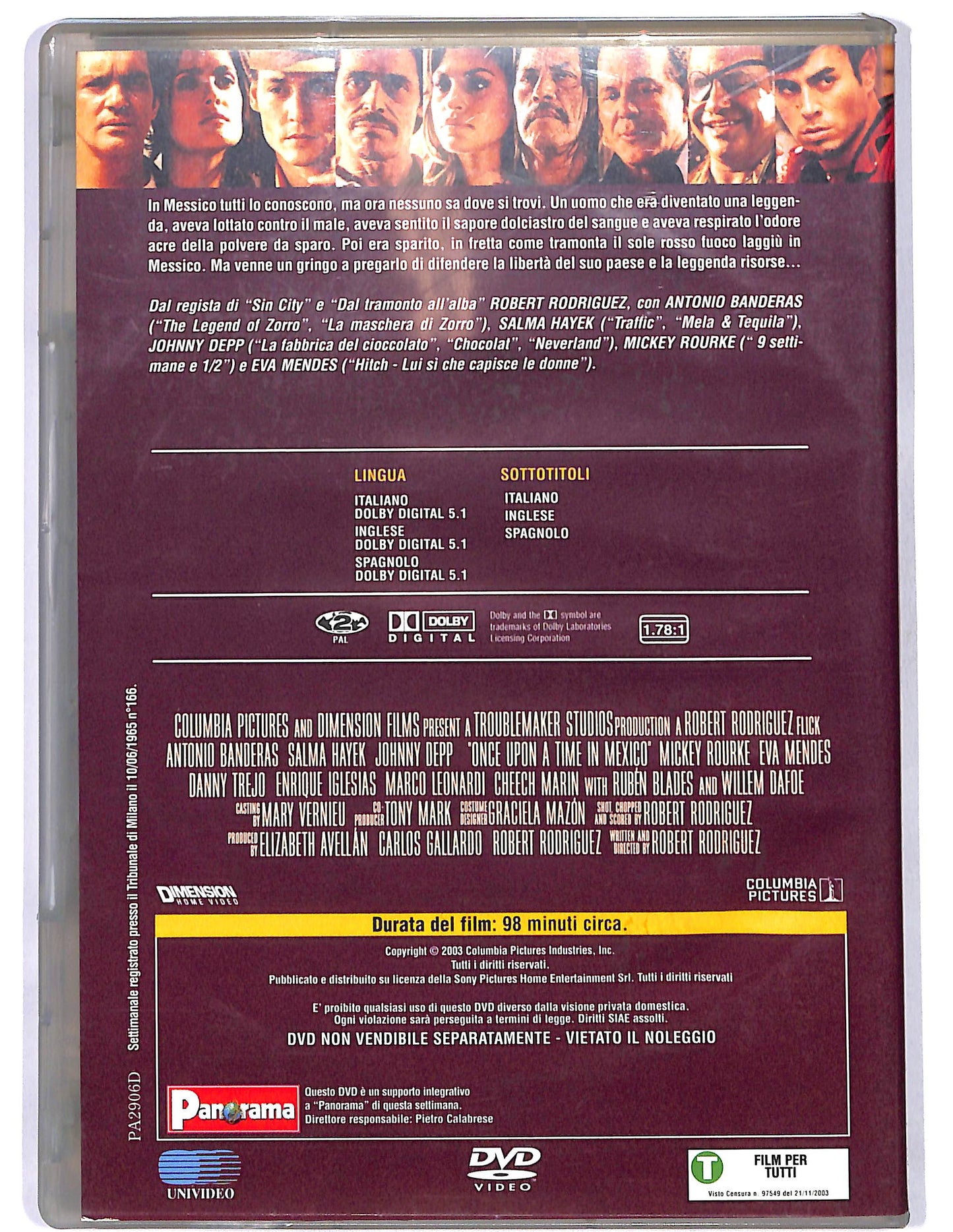 EBOND C'era una volta in Messico EDITORIALE DVD D669136