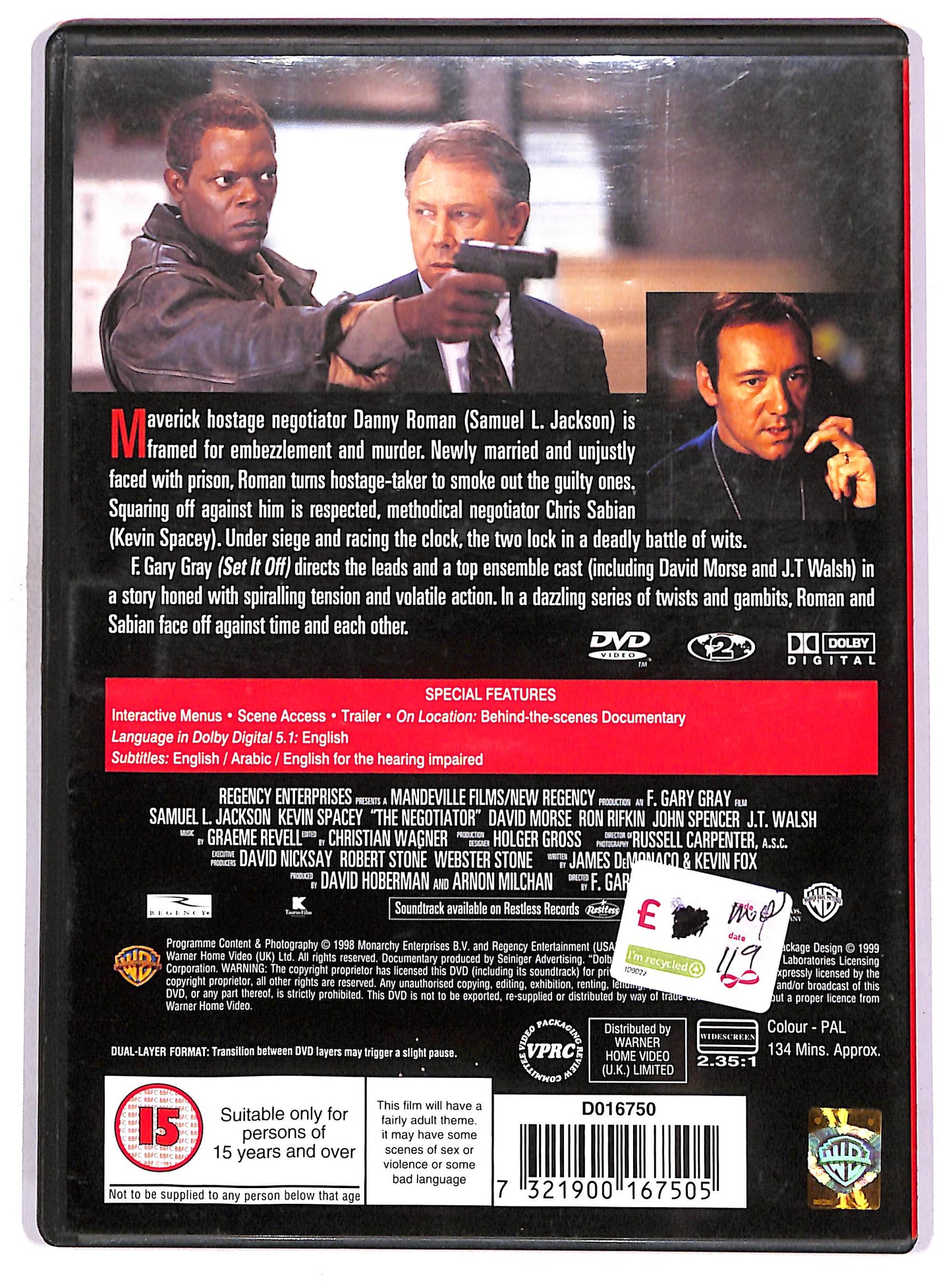 EBOND The Negotiator UK Edition DVD D669229