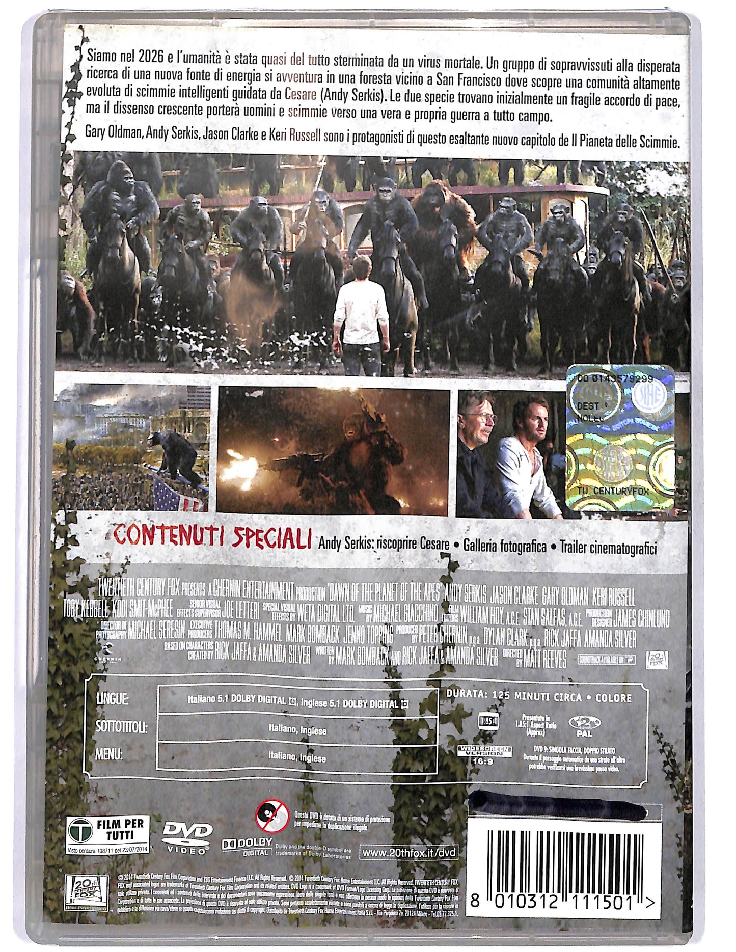 EBOND Apes Revolution Pianeta delle scimmie NOLEGGIO DVD D669342