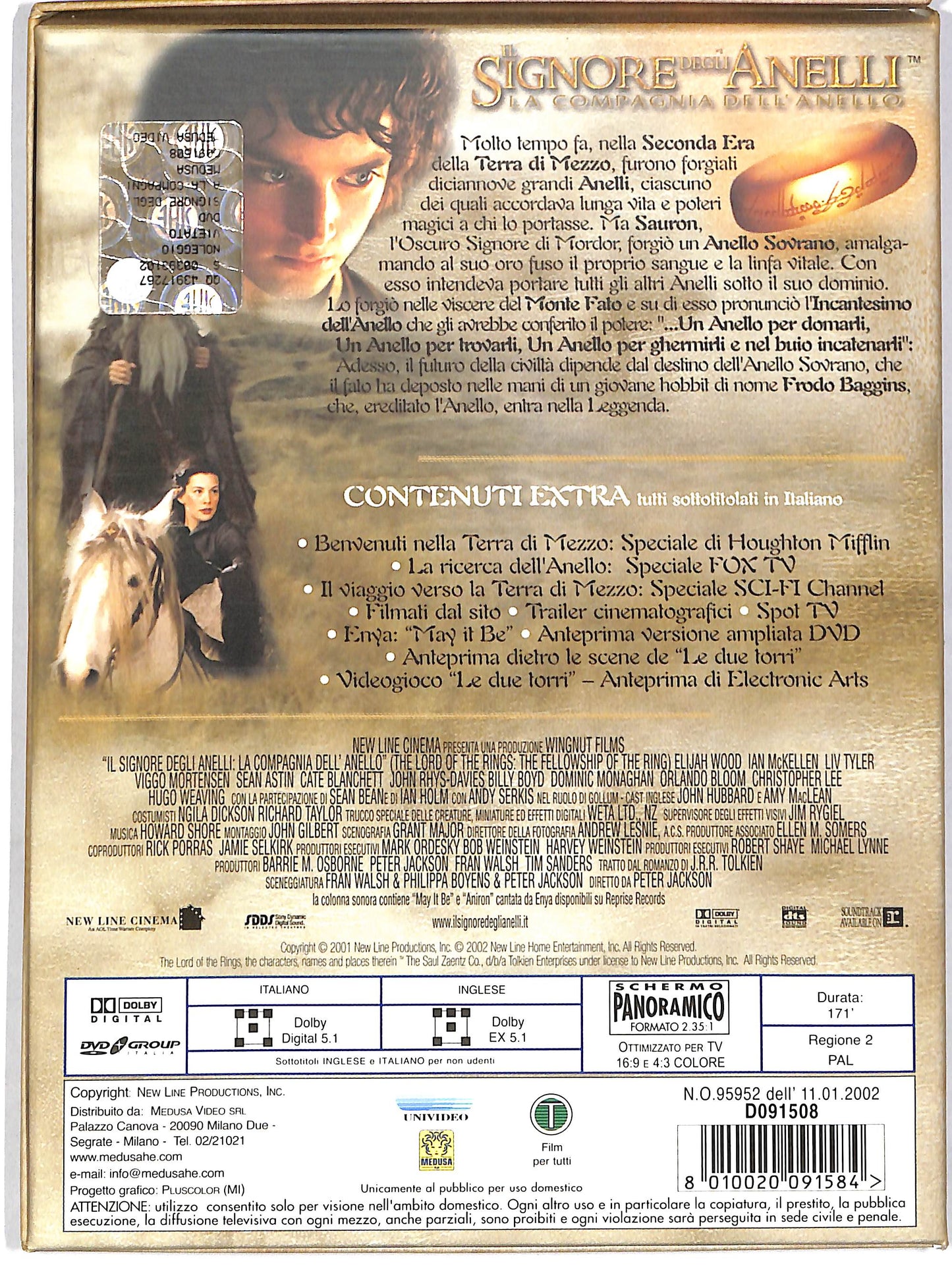 EBOND Il Signore degli Anelli - La Compagnia dell'Anello (2DVD) DVD D669822