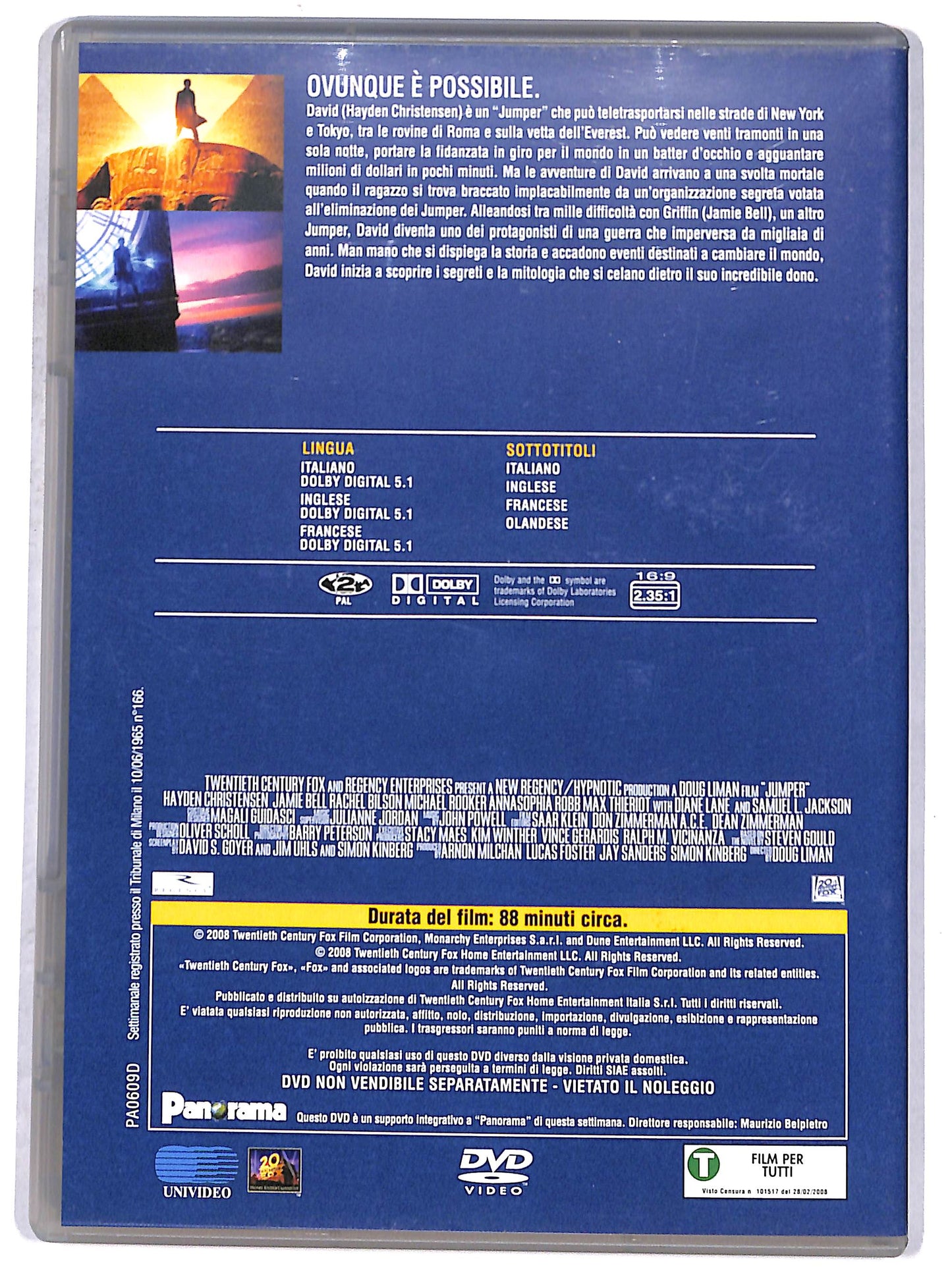 EBOND Jumper - Senza confini EDITORIALE DVD D670007