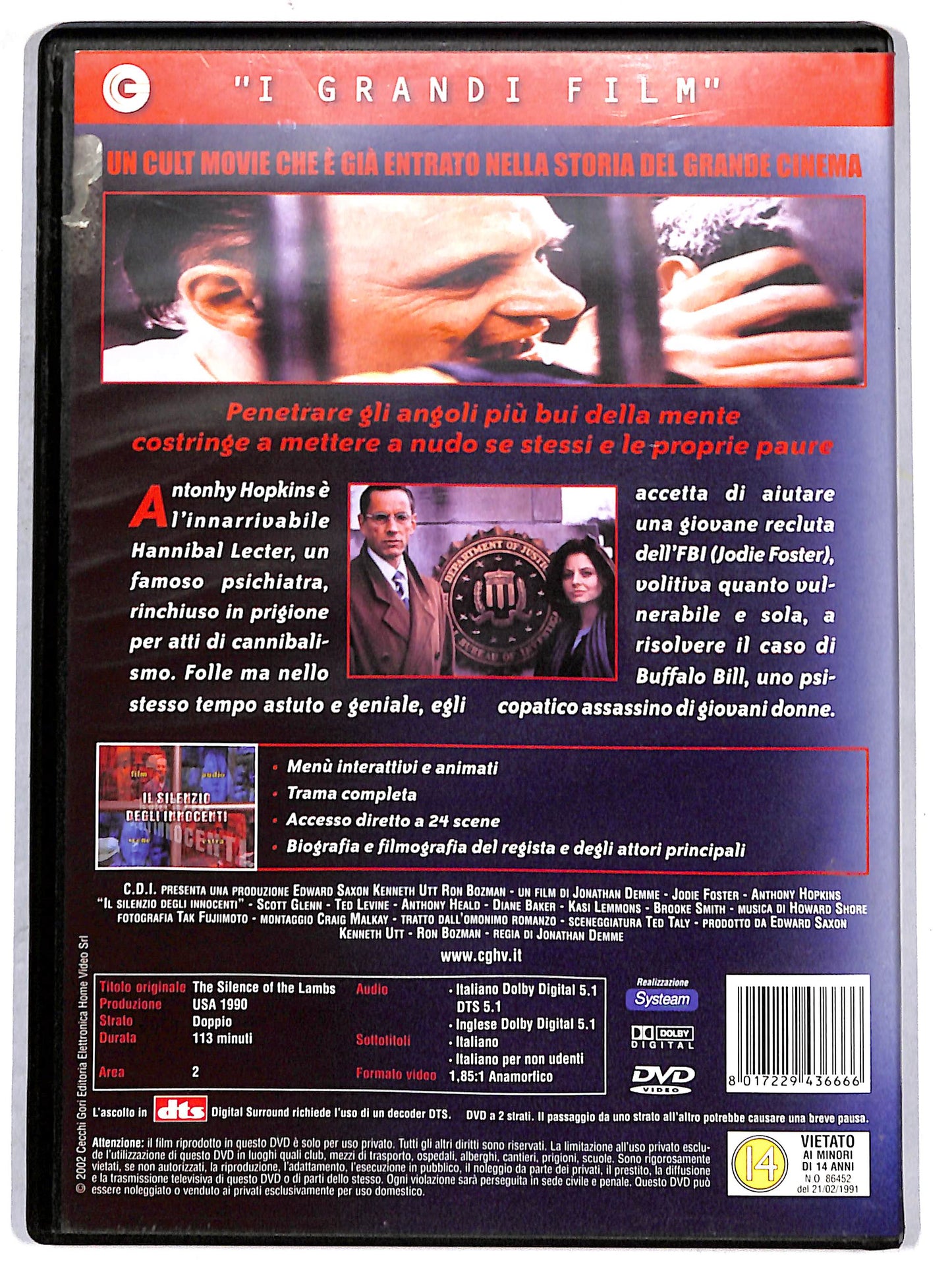 EBOND il silenzio degli innocenti DVD D670059