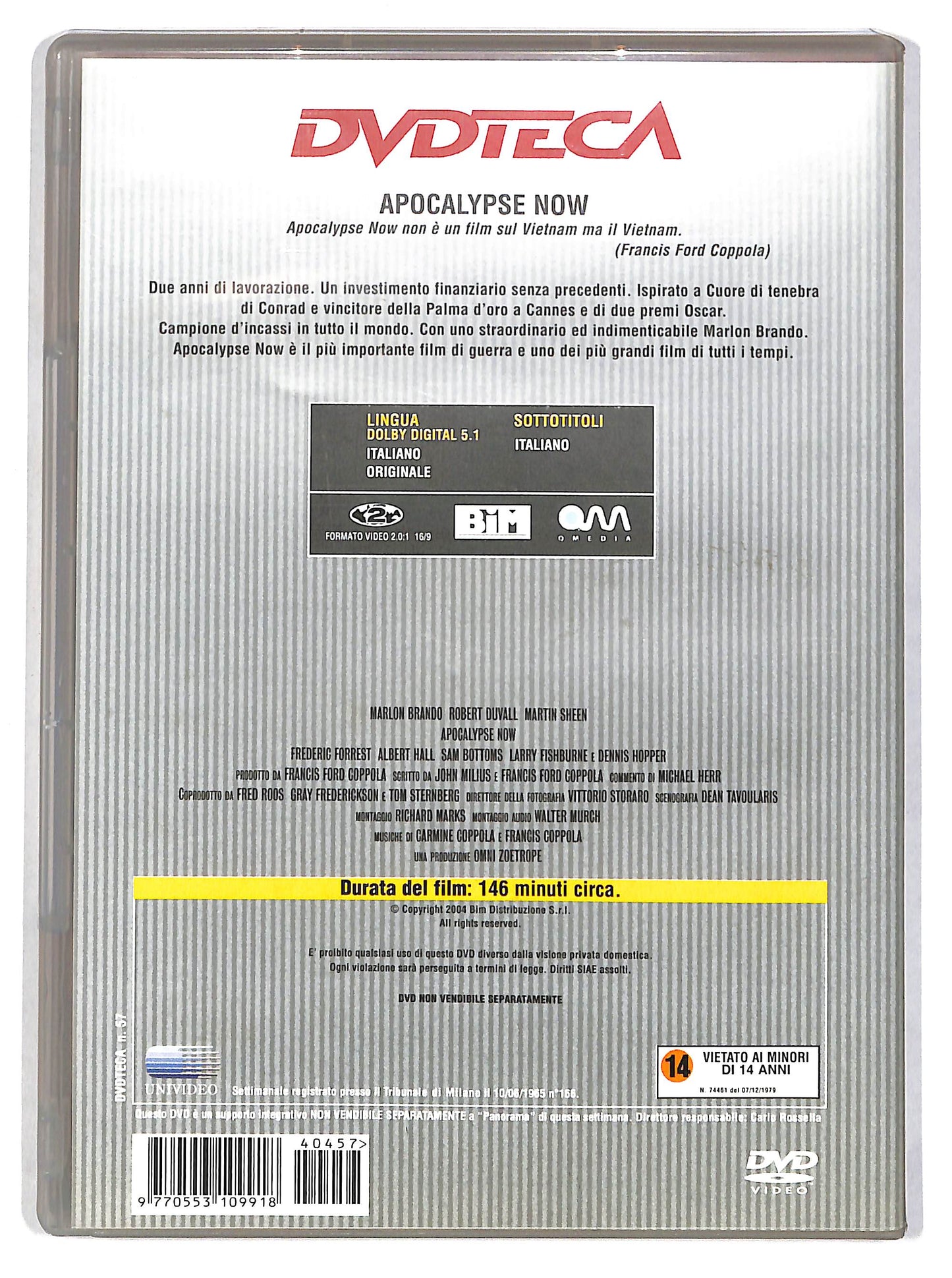 EBOND Apocalypse Now EDITORIALE DVD D670146