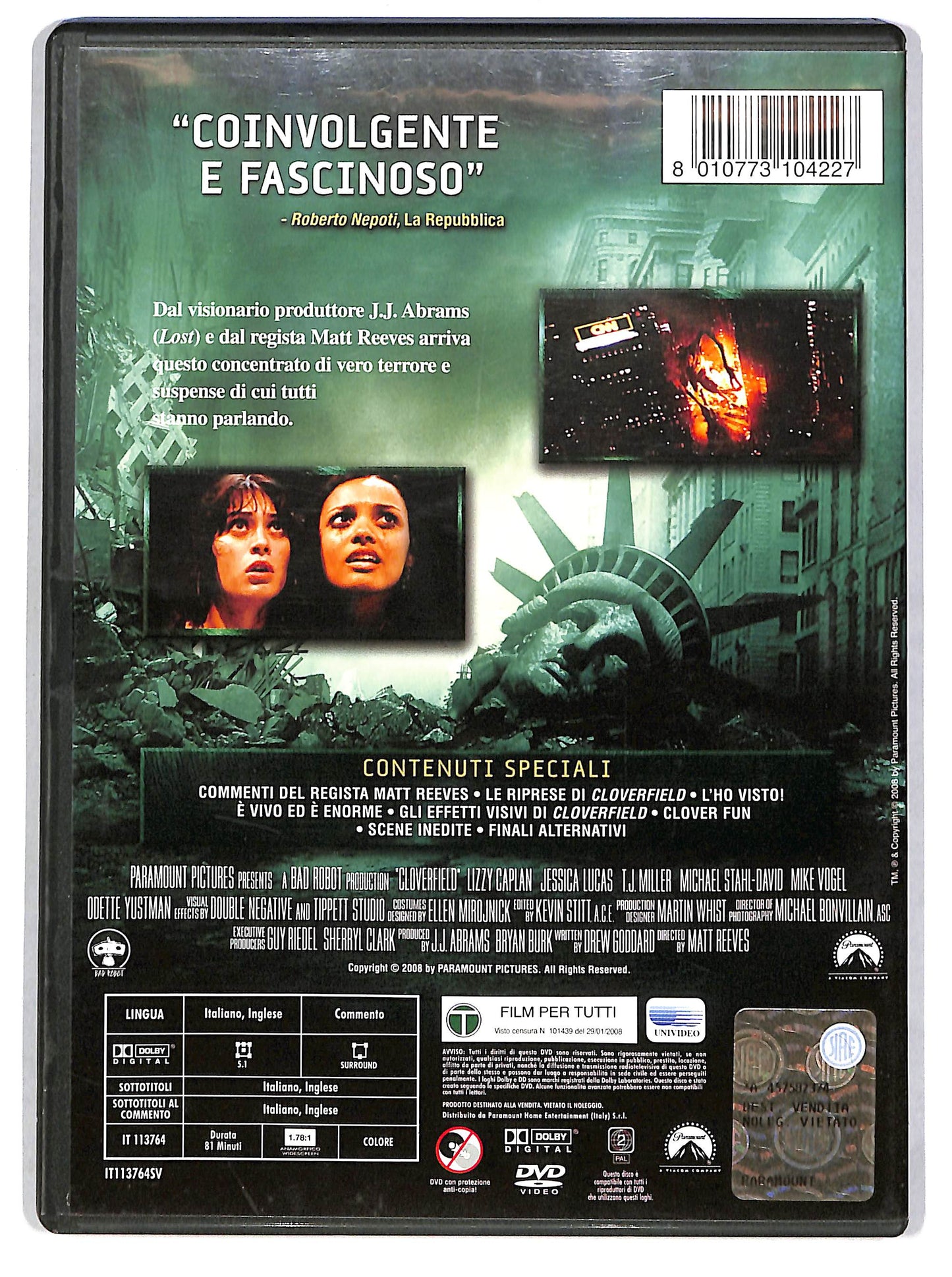 EBOND Cloverfield DVD D670152