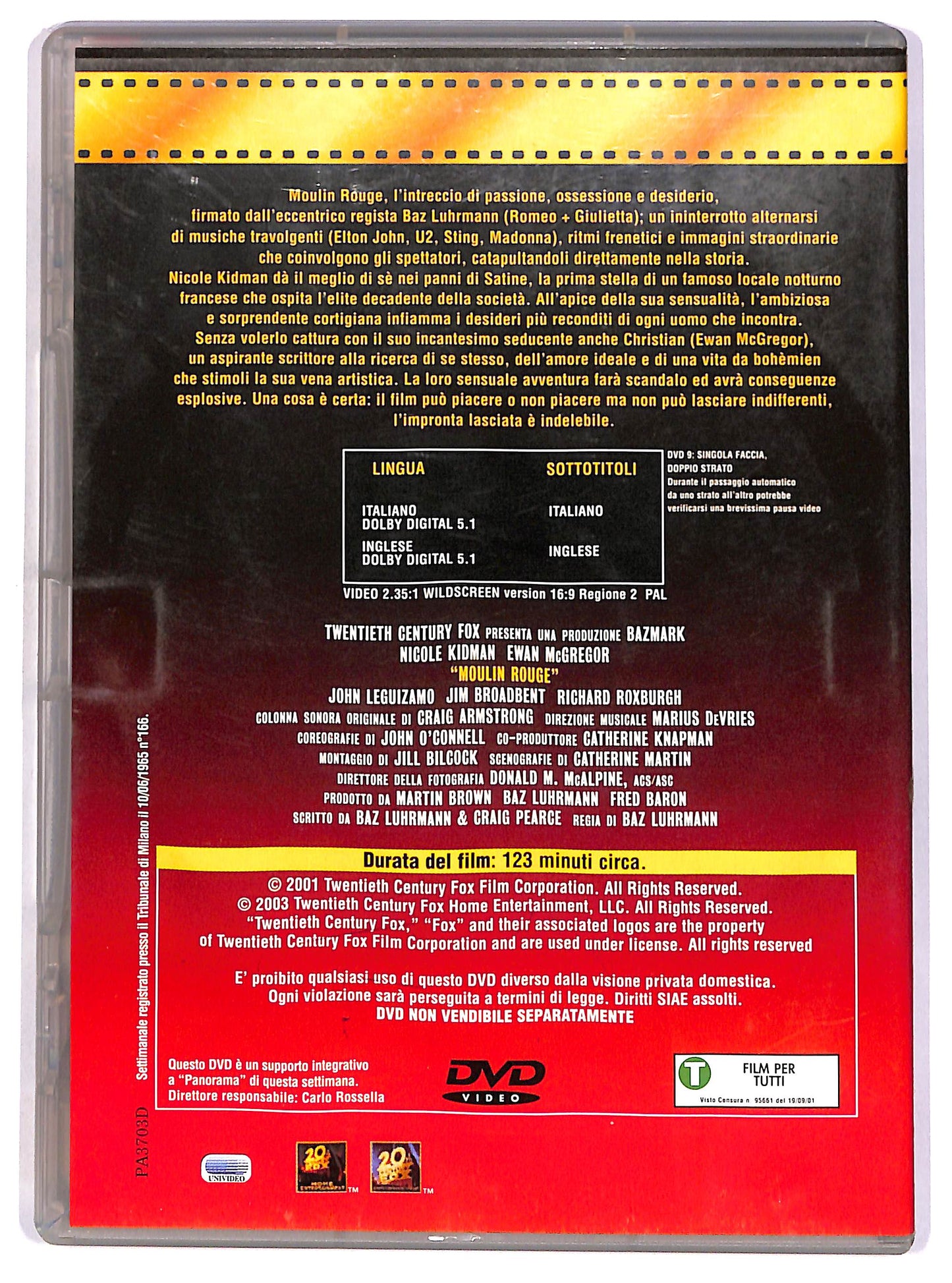 EBOND Moulin Rouge! EDITORIALE DVD D670555