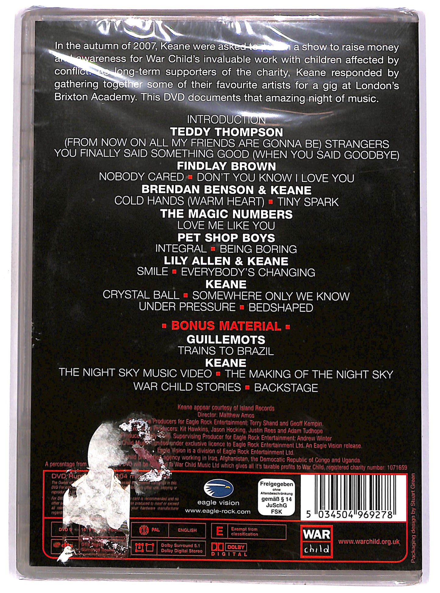 EBOND Keane – Curate A Night For War Child DVD D670660