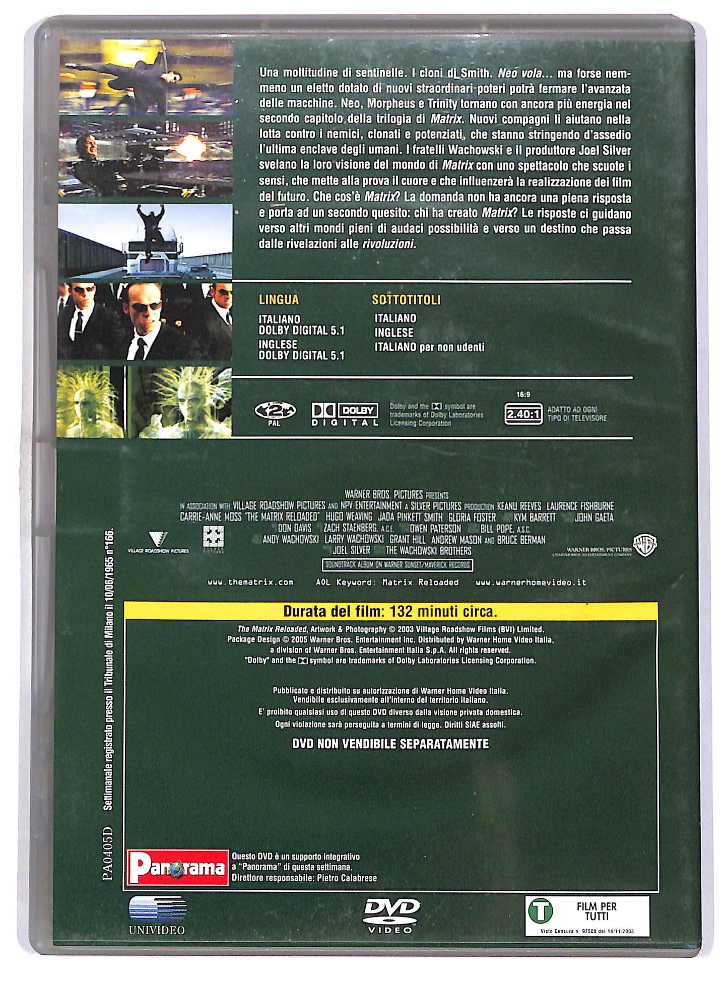 EBOND Matrix Reloaded EDITORIALE DVD D670823