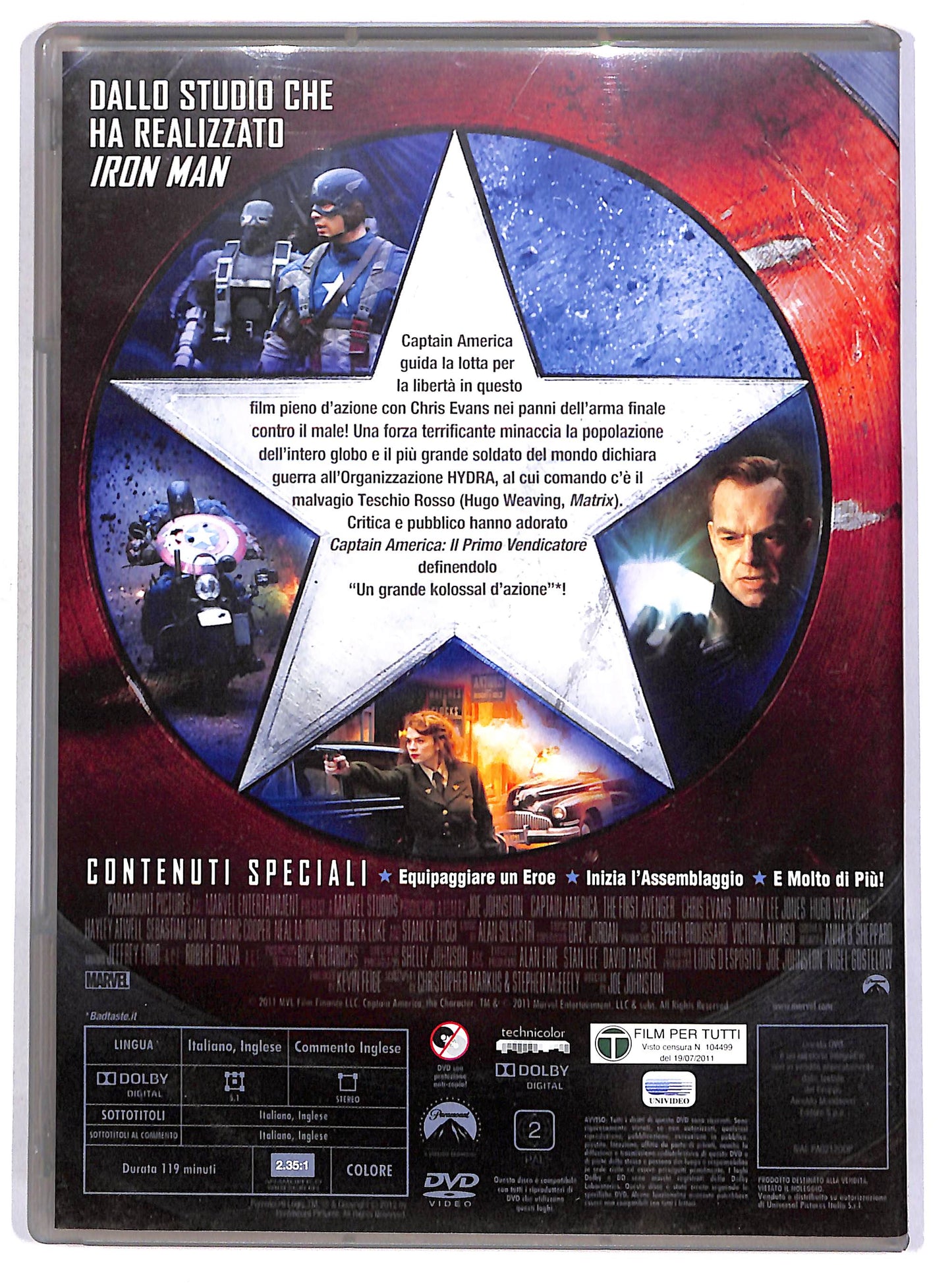 EBOND Captain America - Il primo Vendicatore EDITORIALE DVD D670855