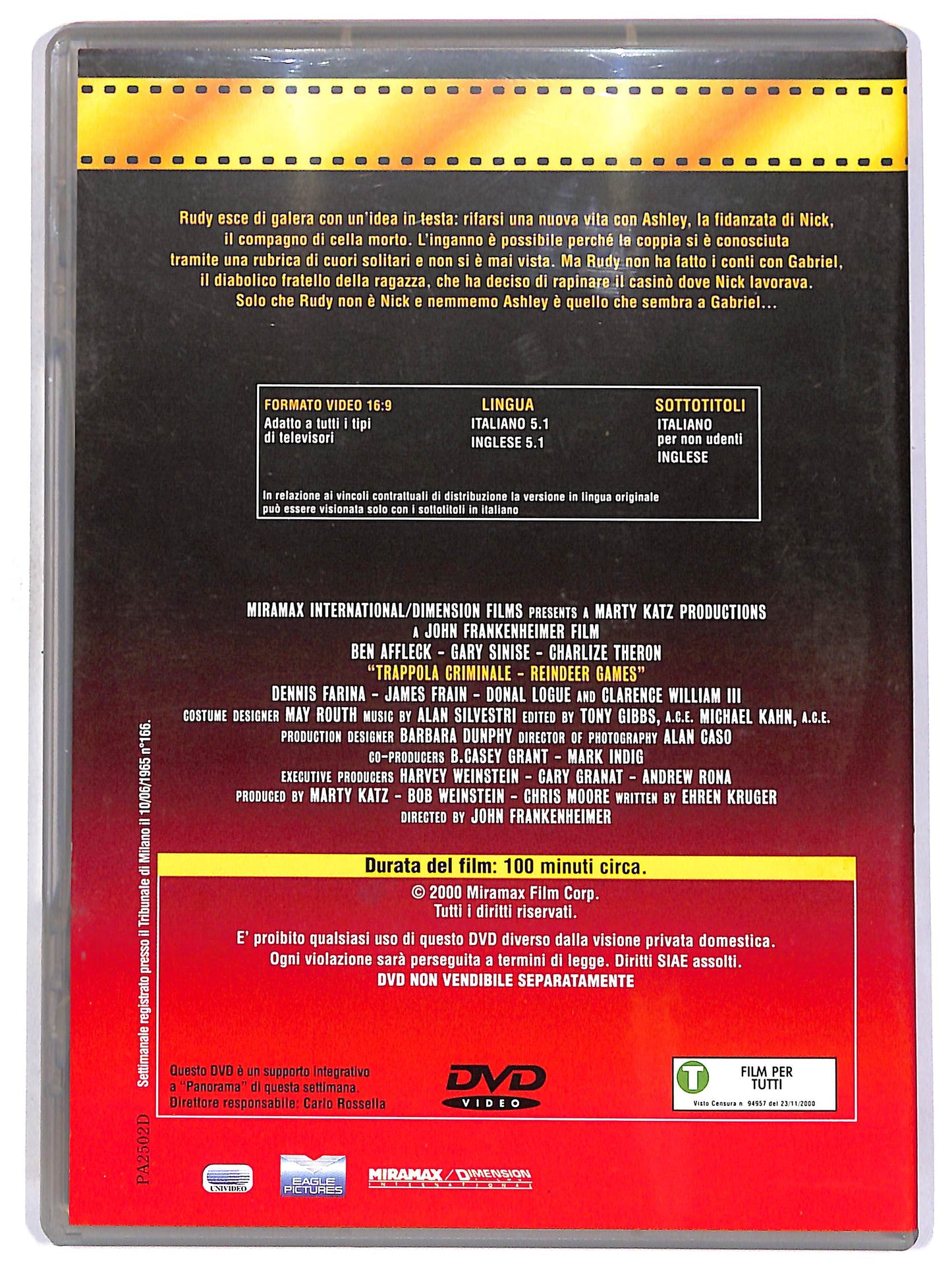 EBOND Trappola criminale EDITORIALE DVD D670857