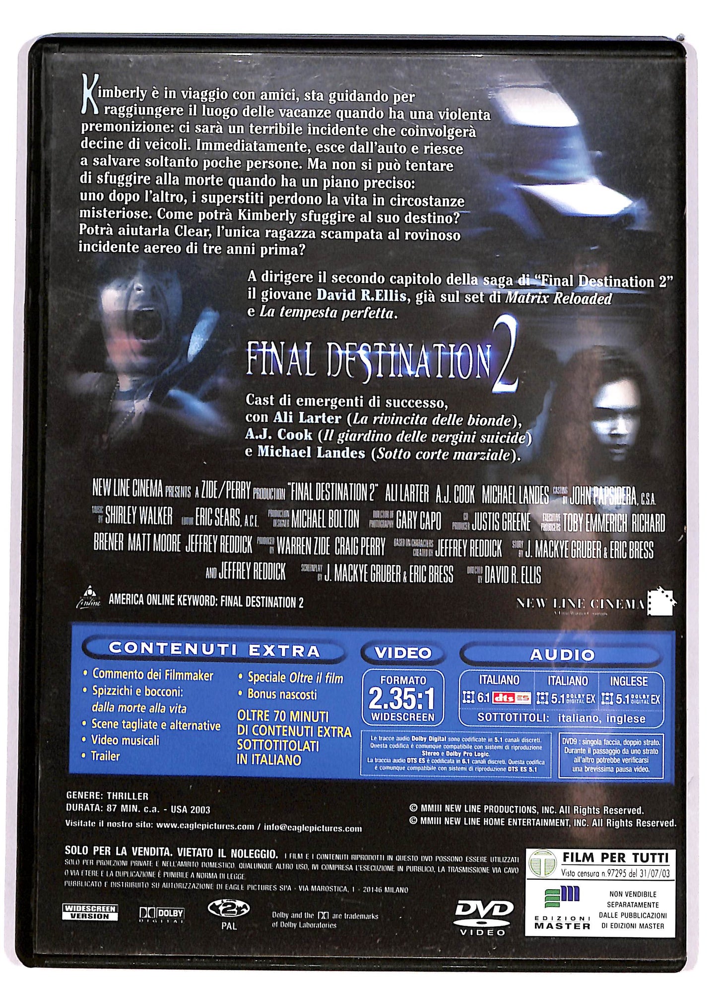 EBOND Final Destination 2 EDITORIALE DVD D671115