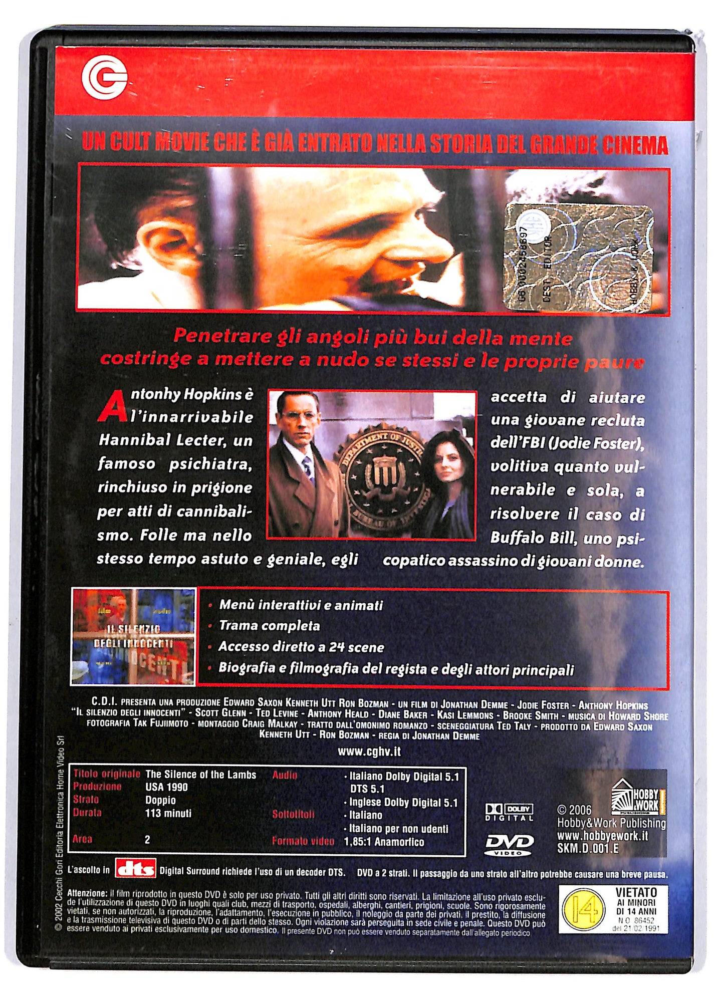 EBOND Il Silenzio degli Innocenti EDITORIALE DVD D671230