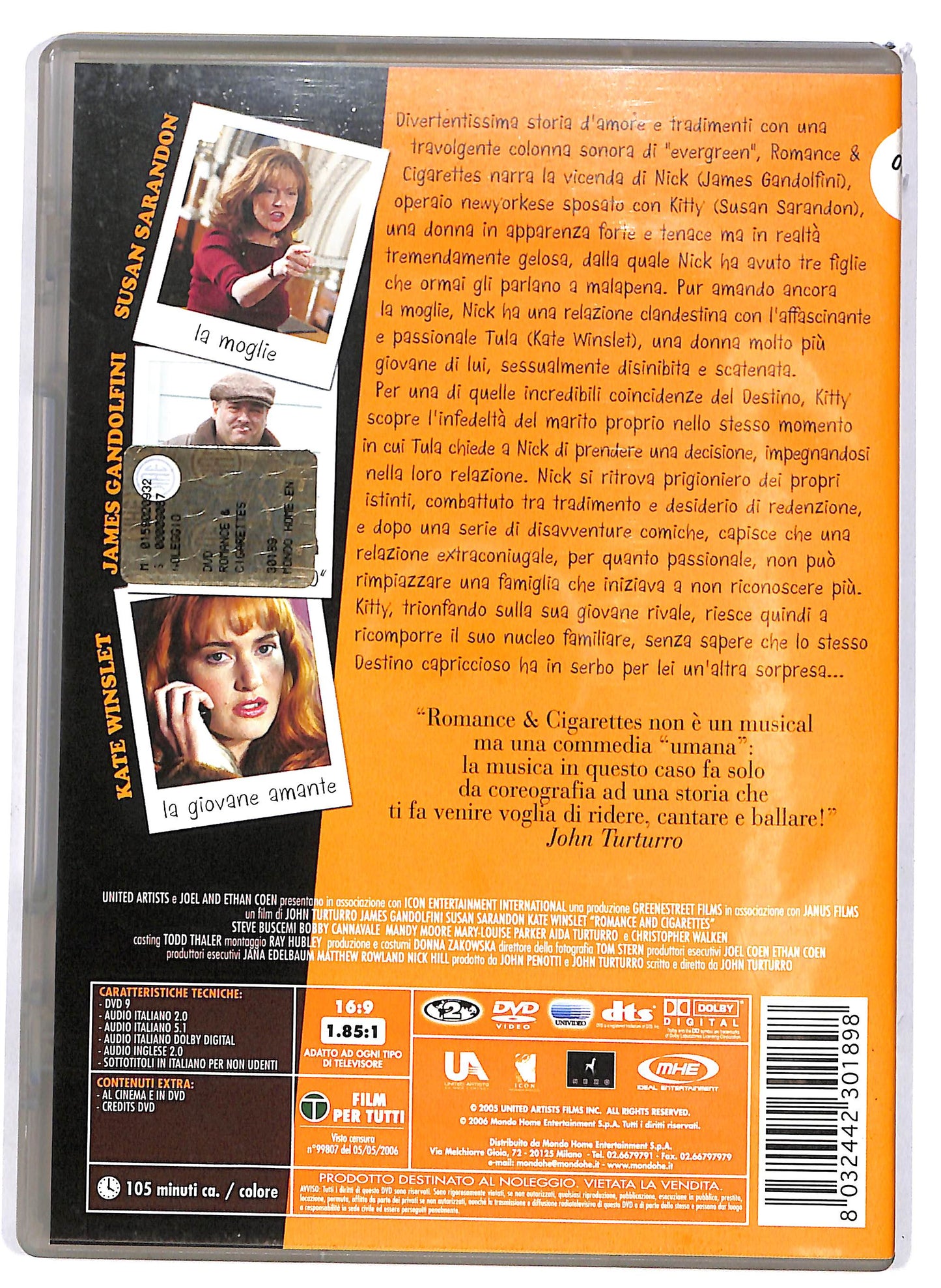 EBOND Romance & Cigarettes NOLEGGIO DVD D671253