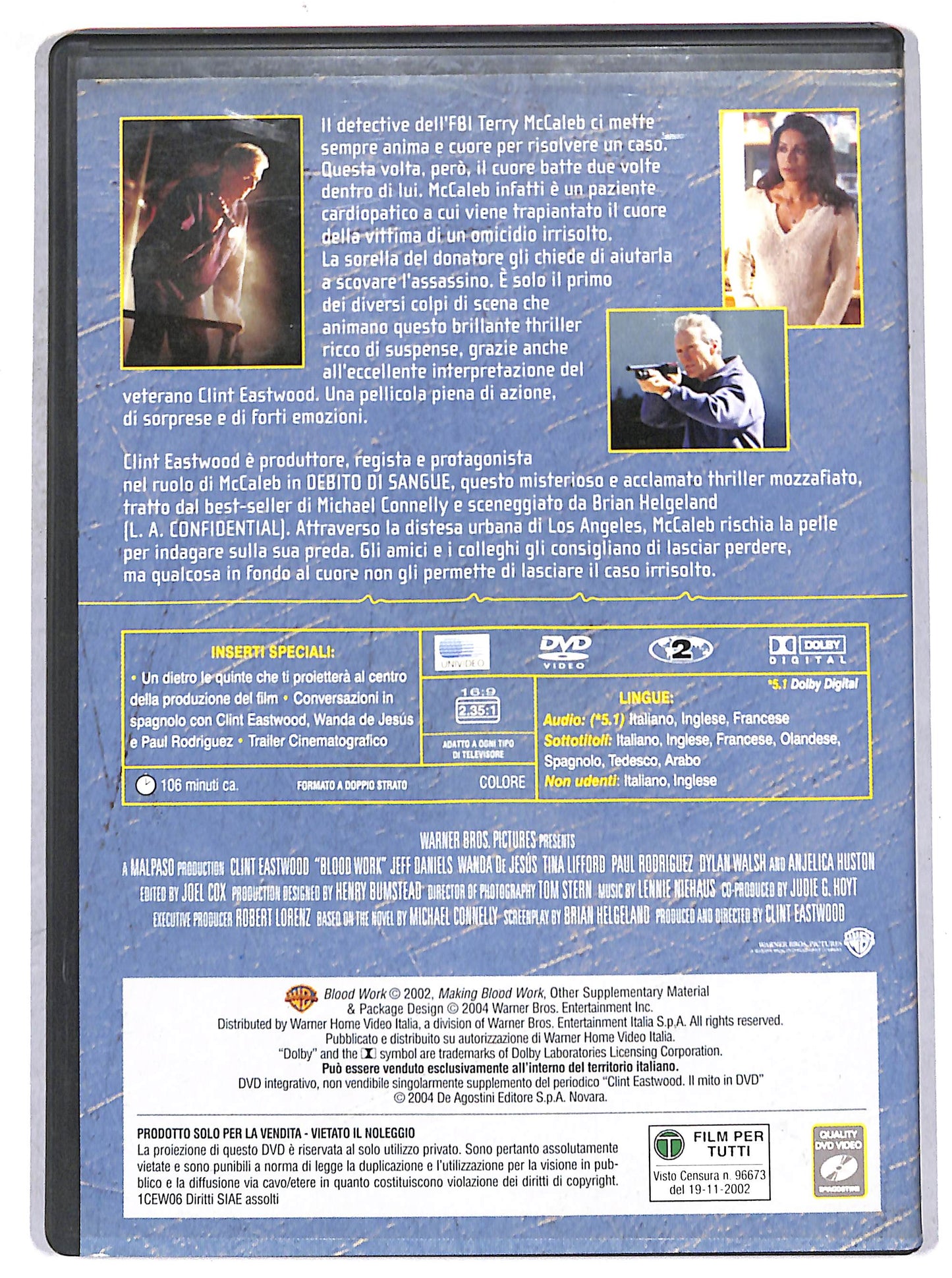 EBOND Debito di sangue EDITORIALE DVD D671311
