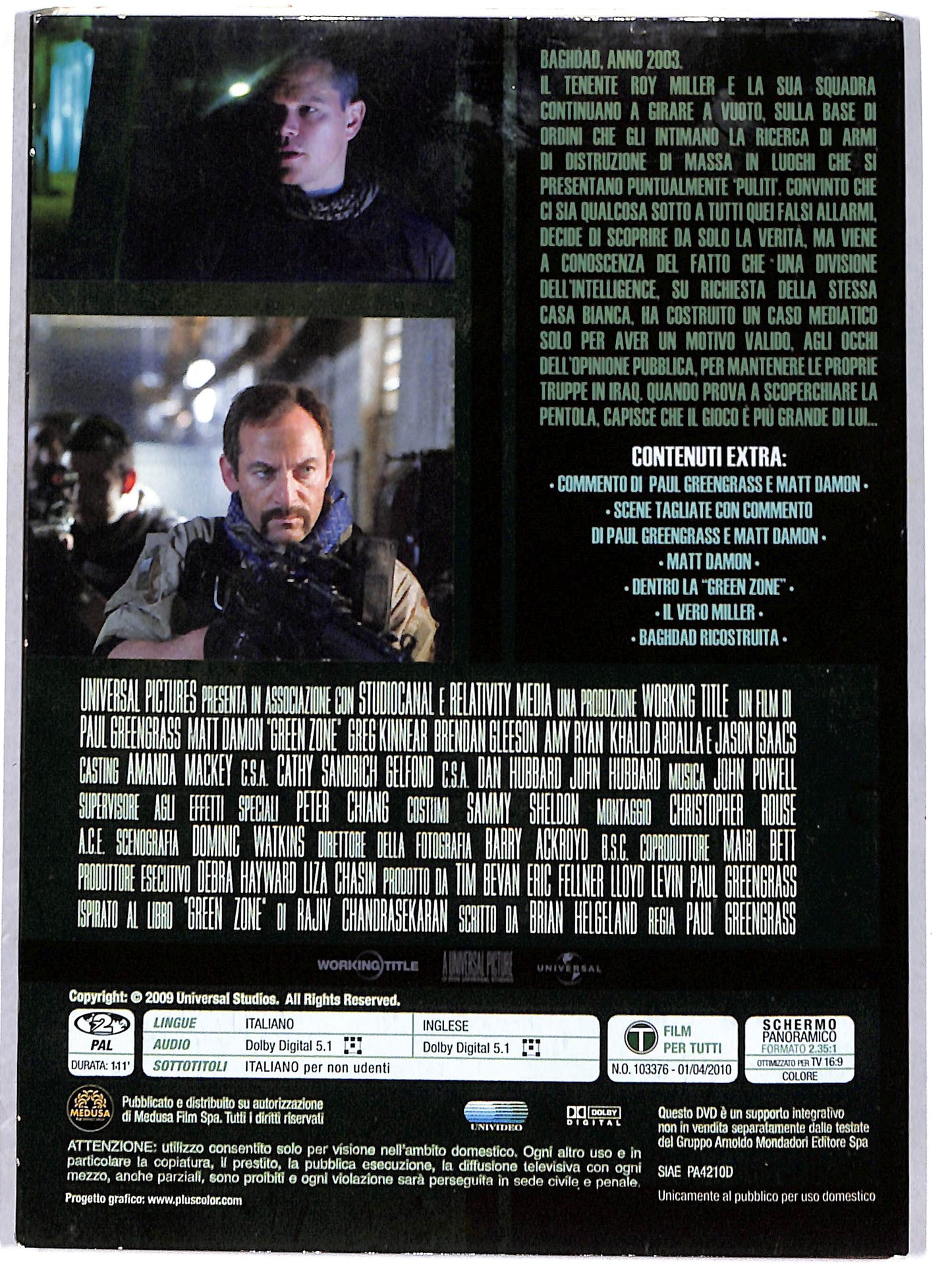 EBOND Green Zone EDITORIALE DVD D671312