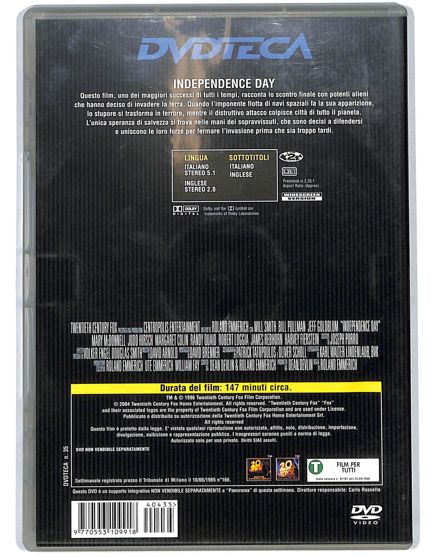 EBOND Independence Day EDITORIALE DVD D672263