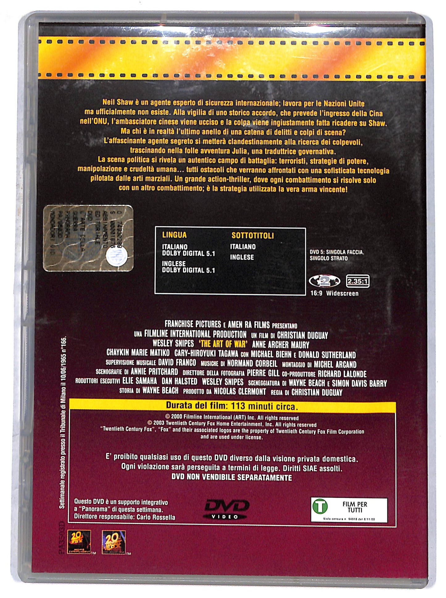 EBOND L'arte della guerra EDITORIALE DVD D672464