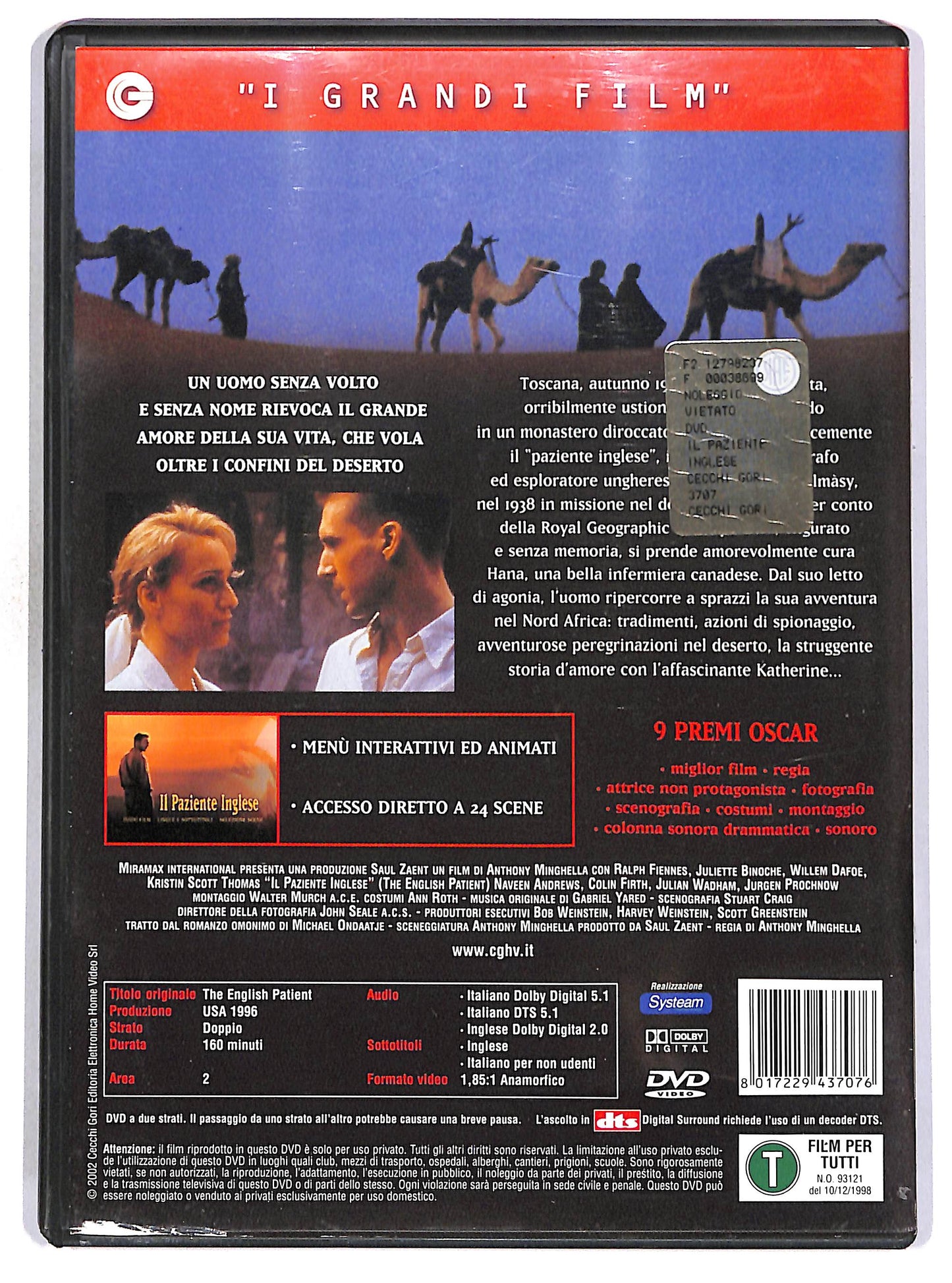 EBOND Il paziente Inglese DVD D673237