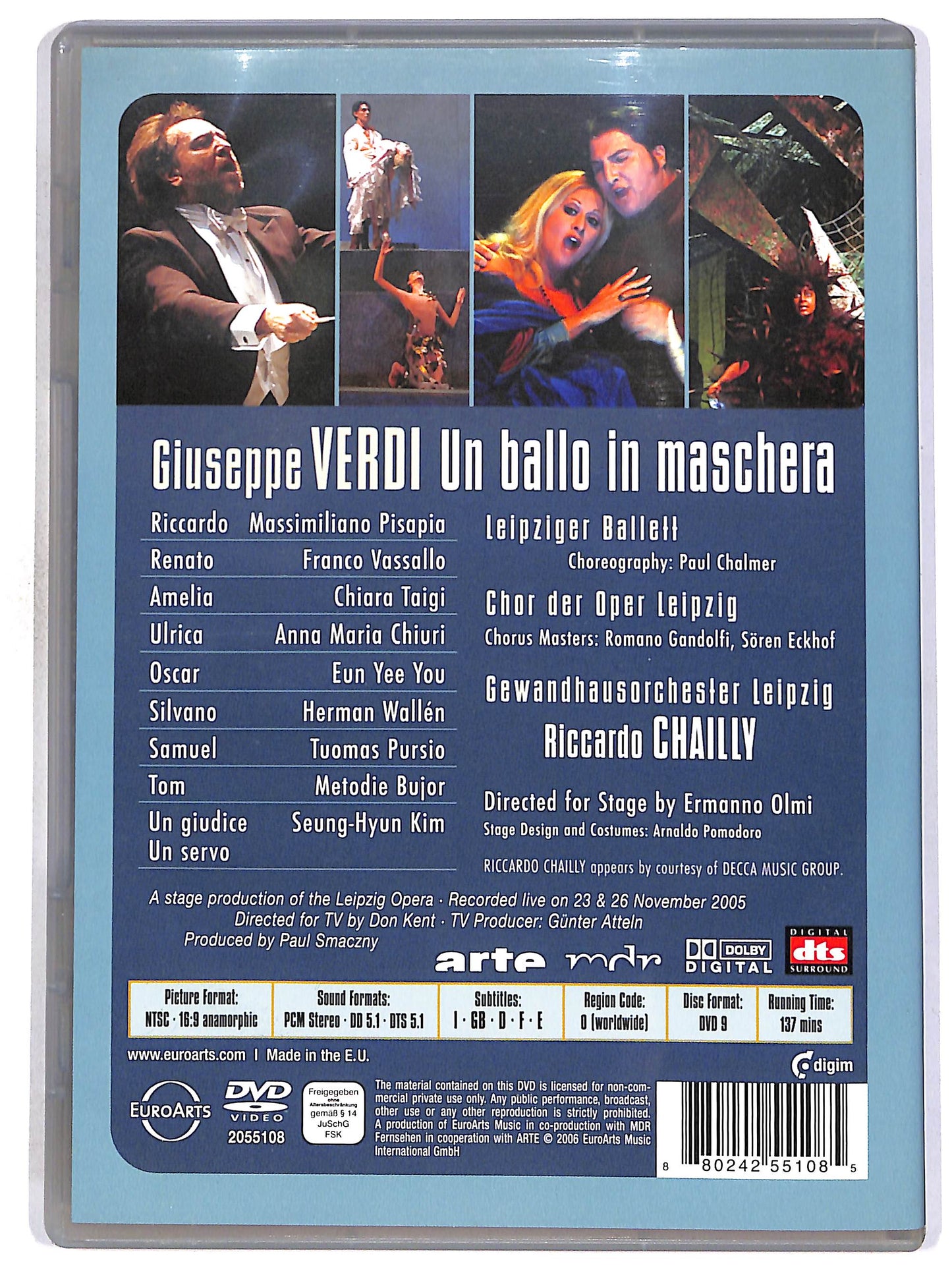 EBOND Verdi: Un ballo in maschera - Leipzig Opera - Riccardo Chailly DVD D673320